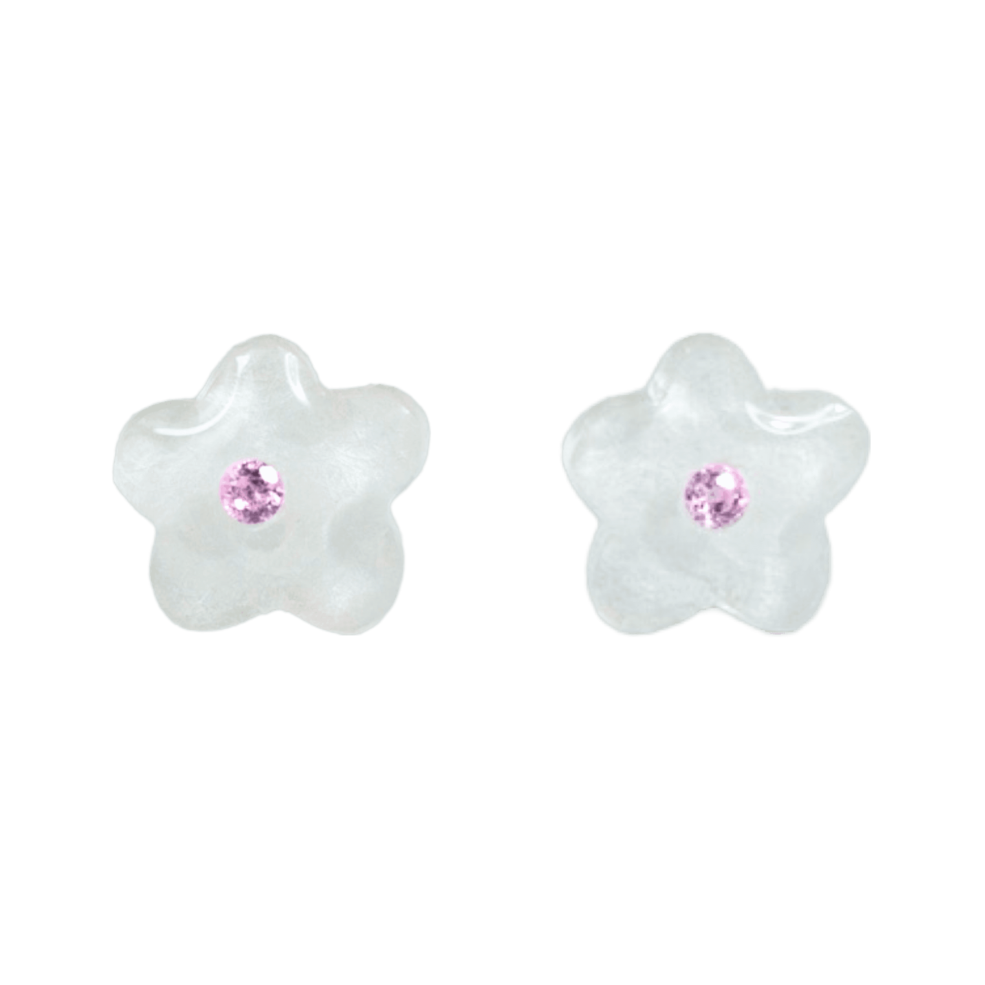 Flower Gem Garden Studs - Pink Daisy