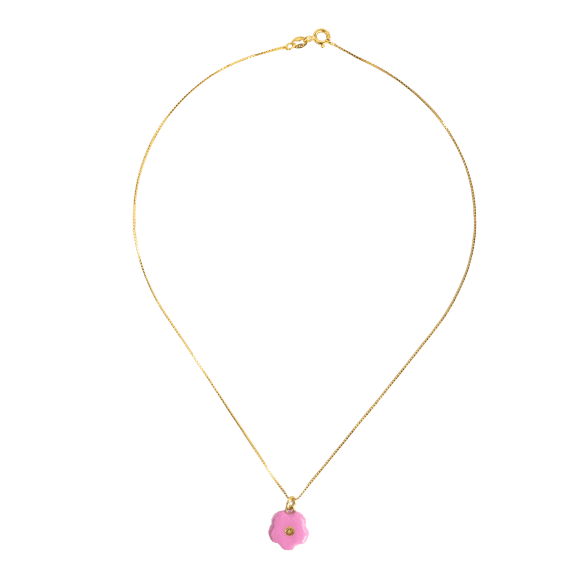 Flower Pop Necklace - Pastel Magenta