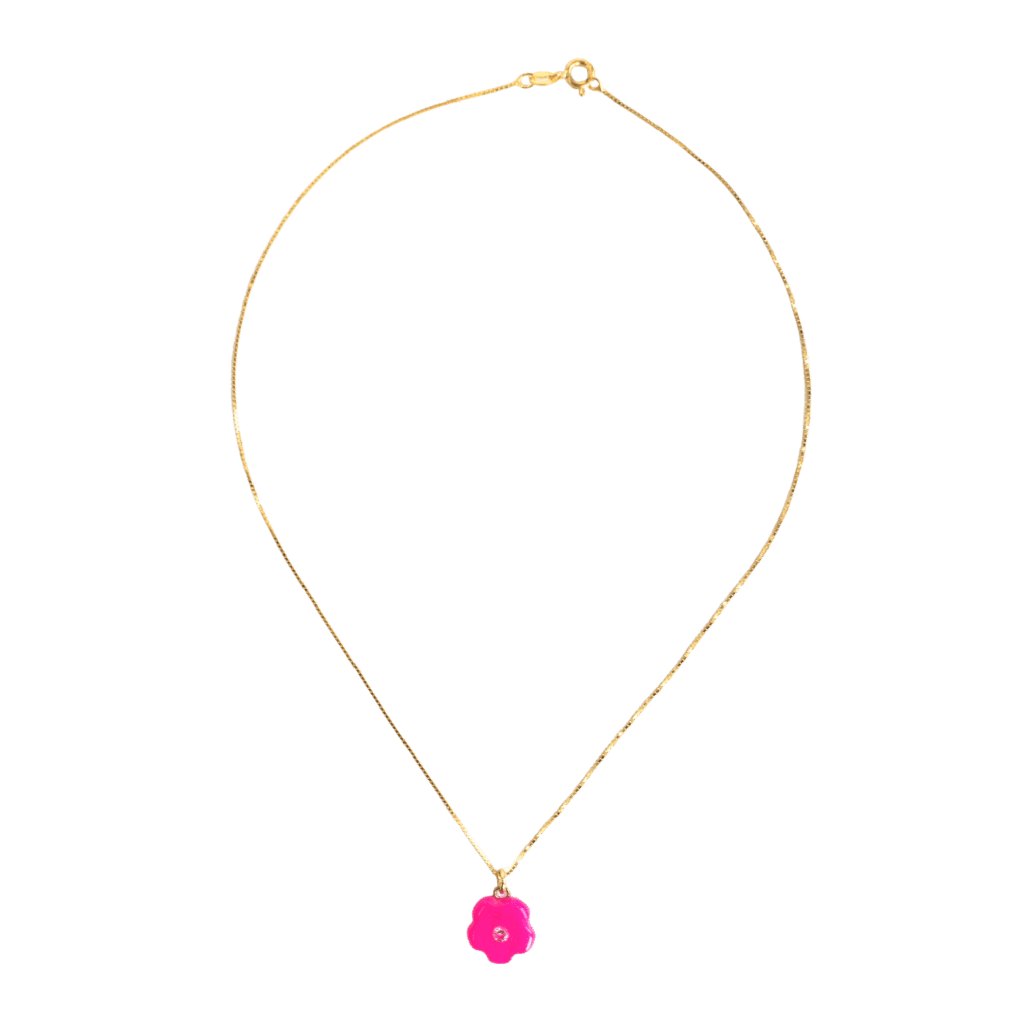 Flower Pop Necklace - Pink Bling