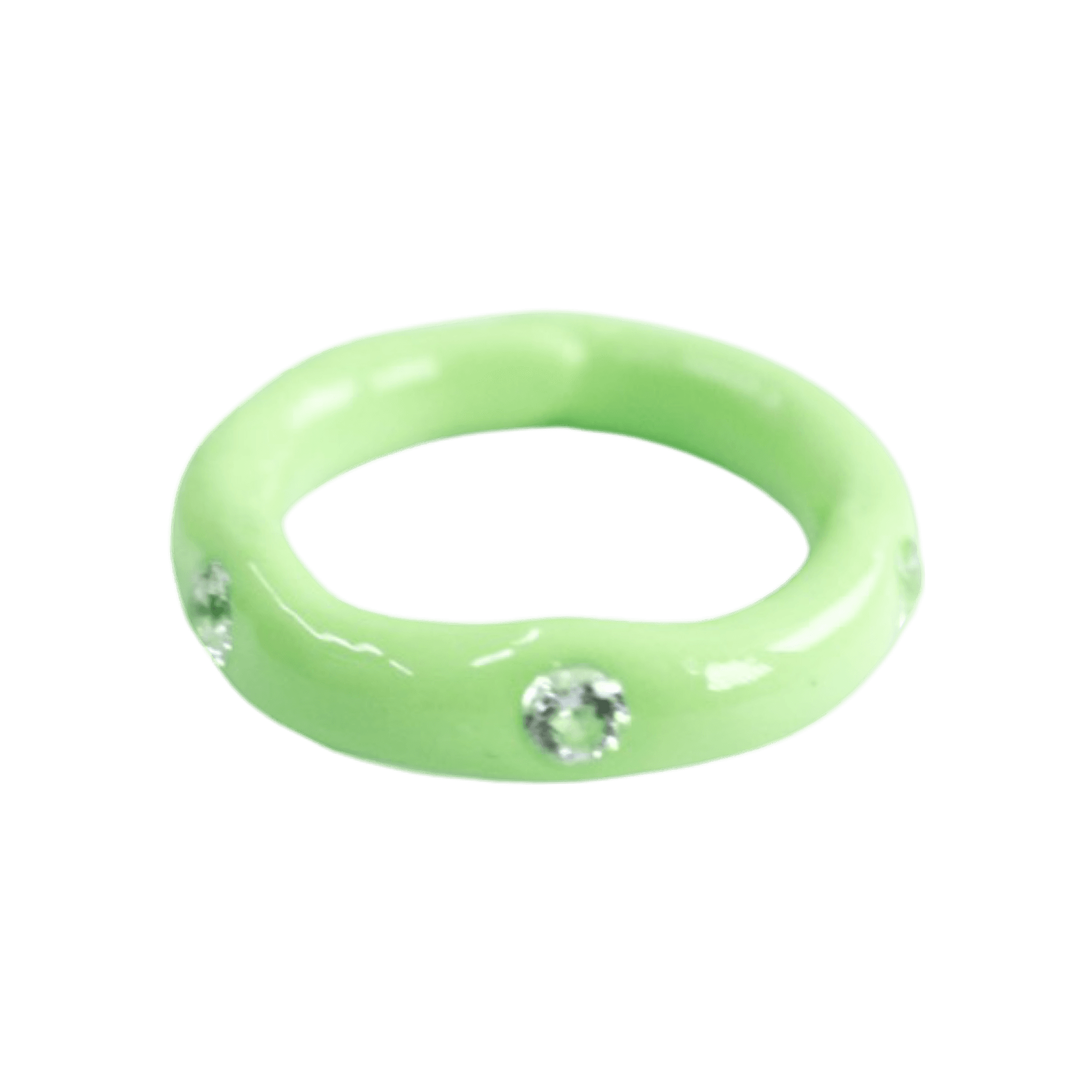 Skinny Gem Ring - Pastel Green