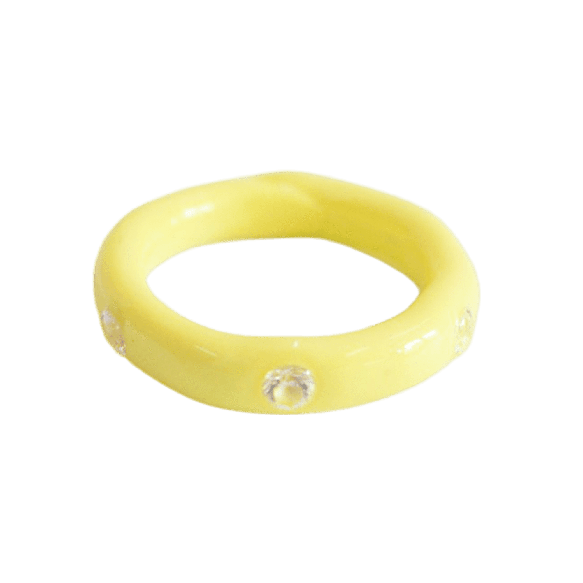 Skinny Gem Ring - Pastel Yellow
