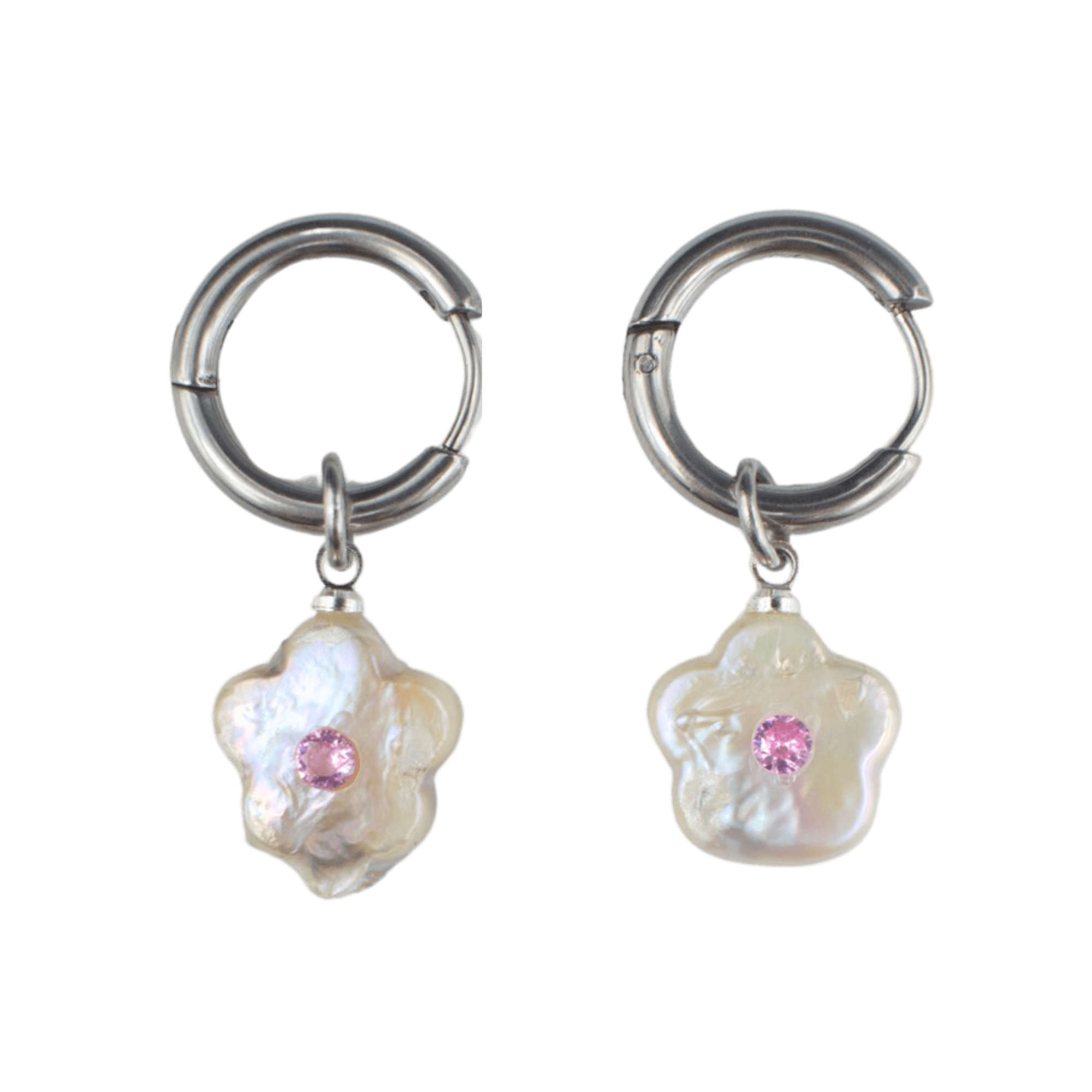 Enchanted Hoop Earrings - Silver