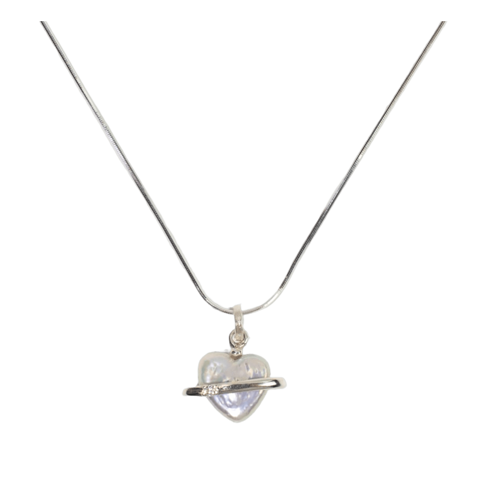 Pearl Necklace - Silver