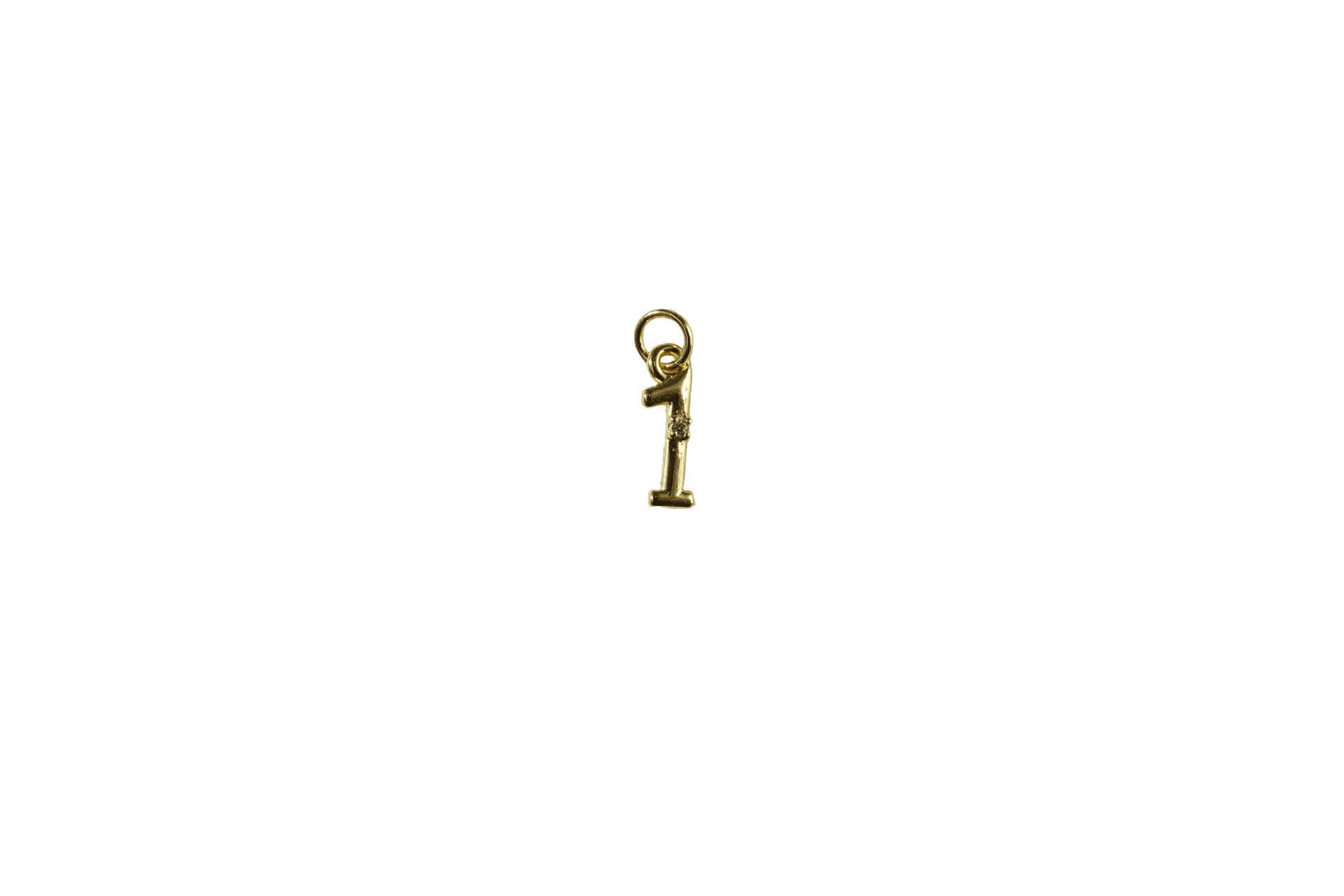 Gold Number One Charm