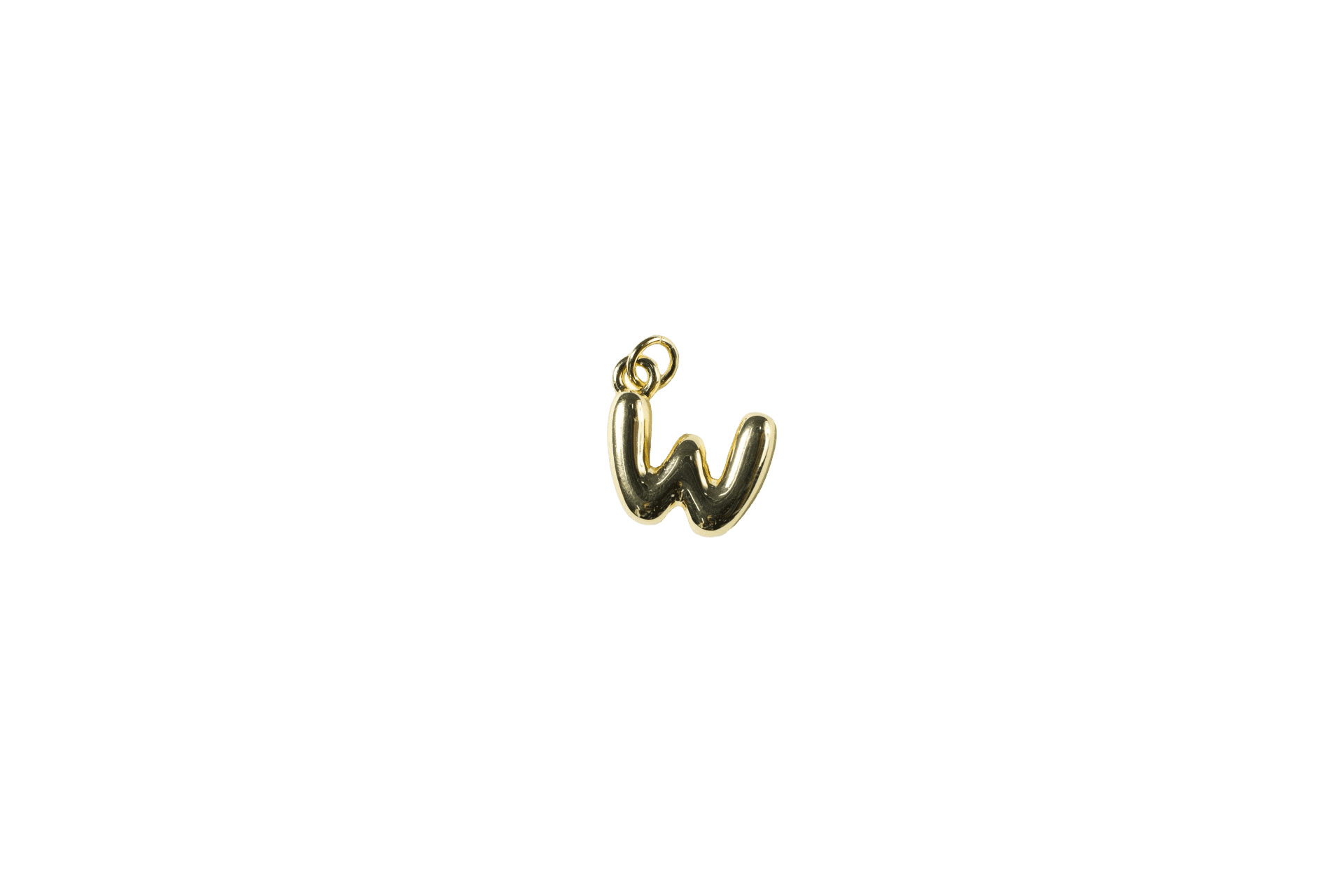 Gold Letter W Charm