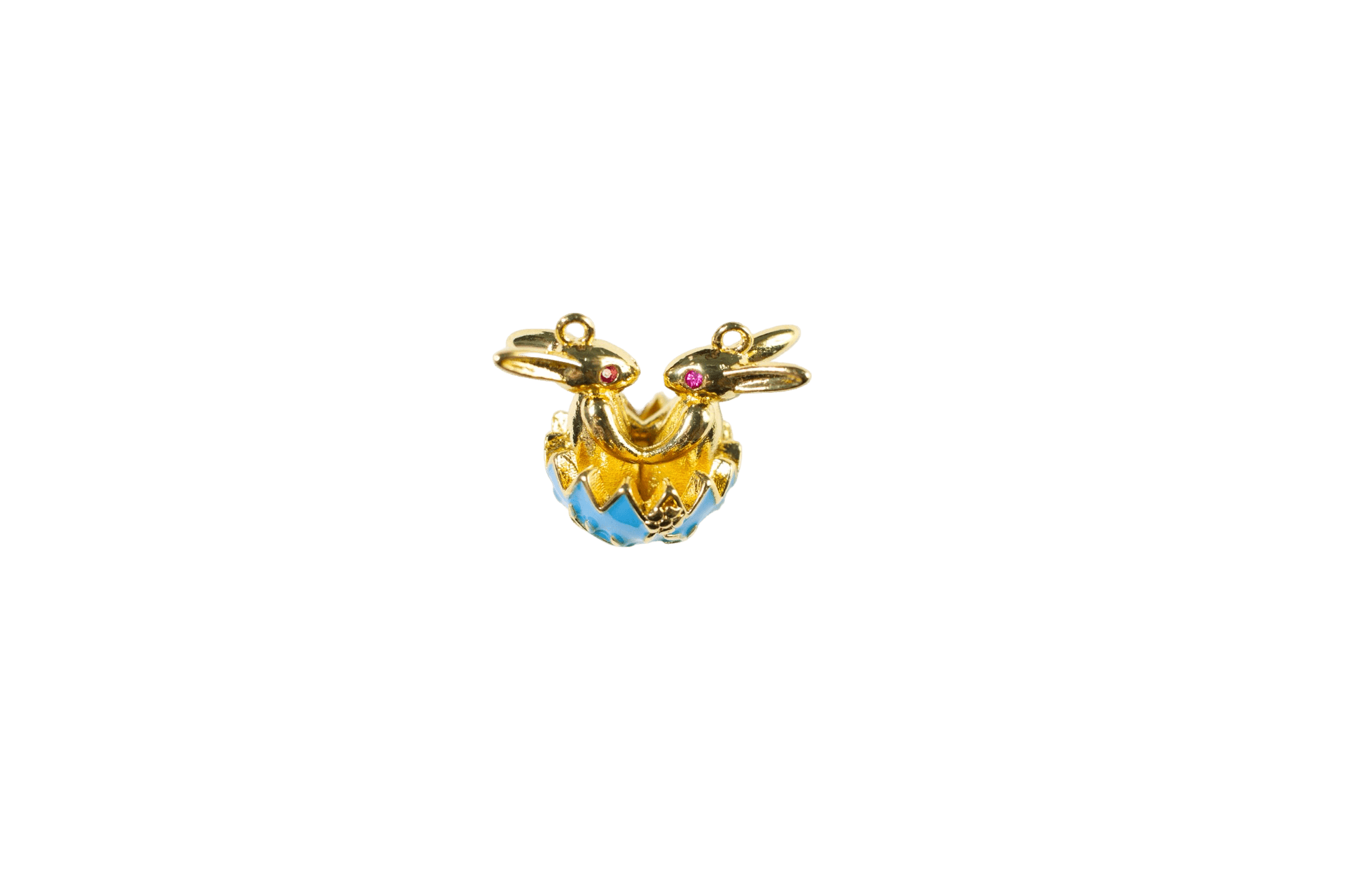 Twin Bunnies Charm