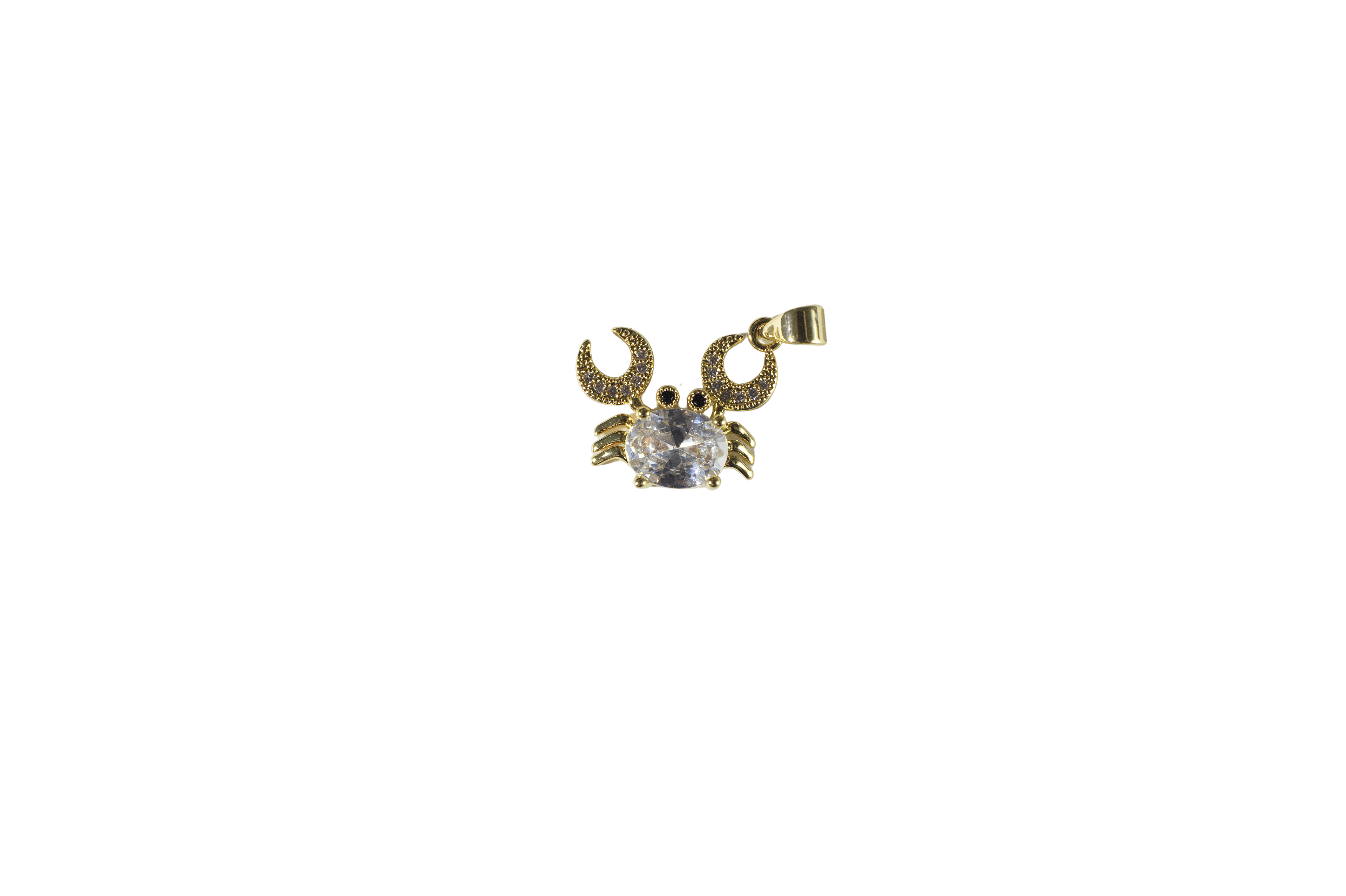 Crab Charm with Crystal
