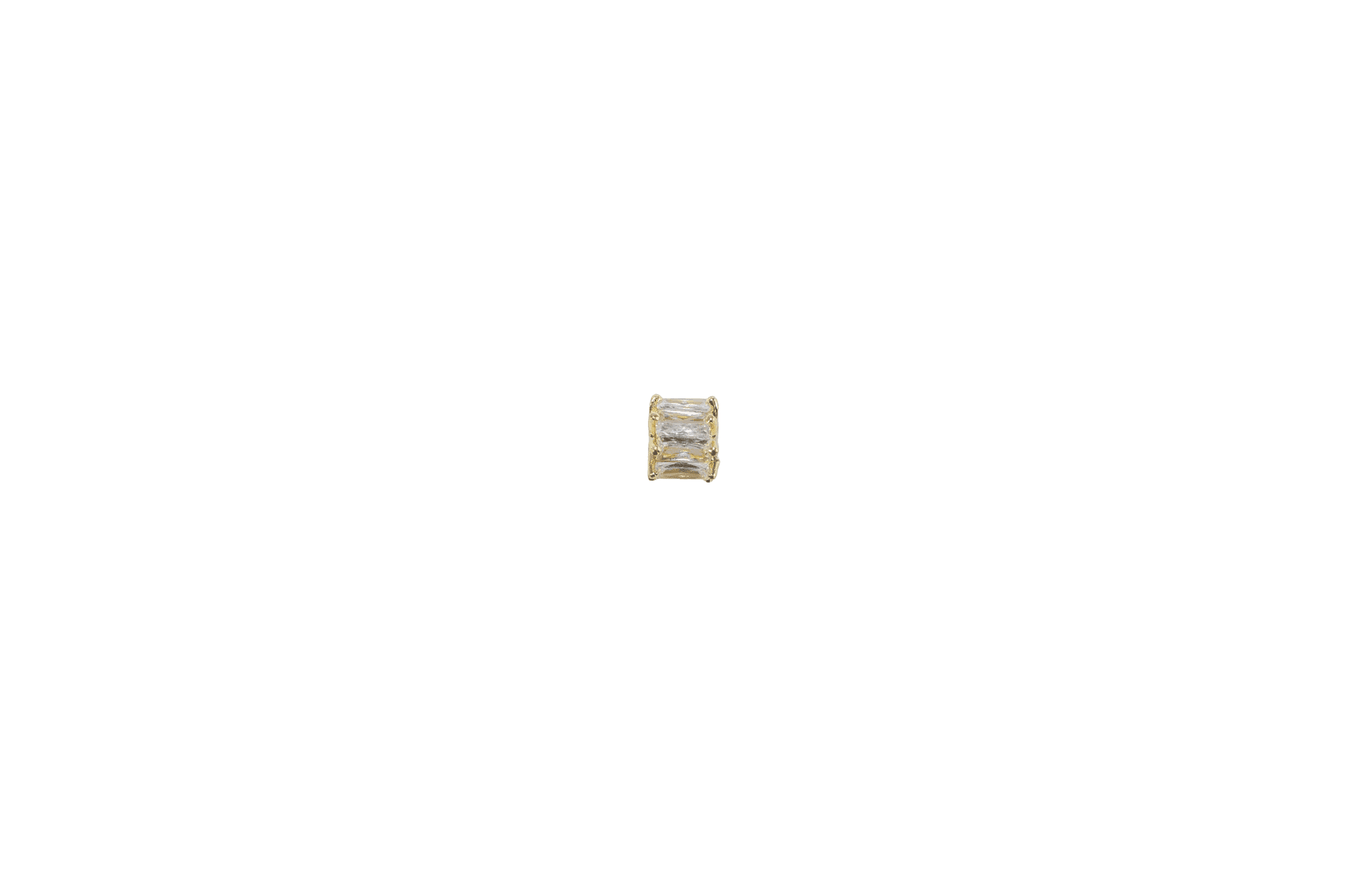 Rectangular Clear Crystal Charm