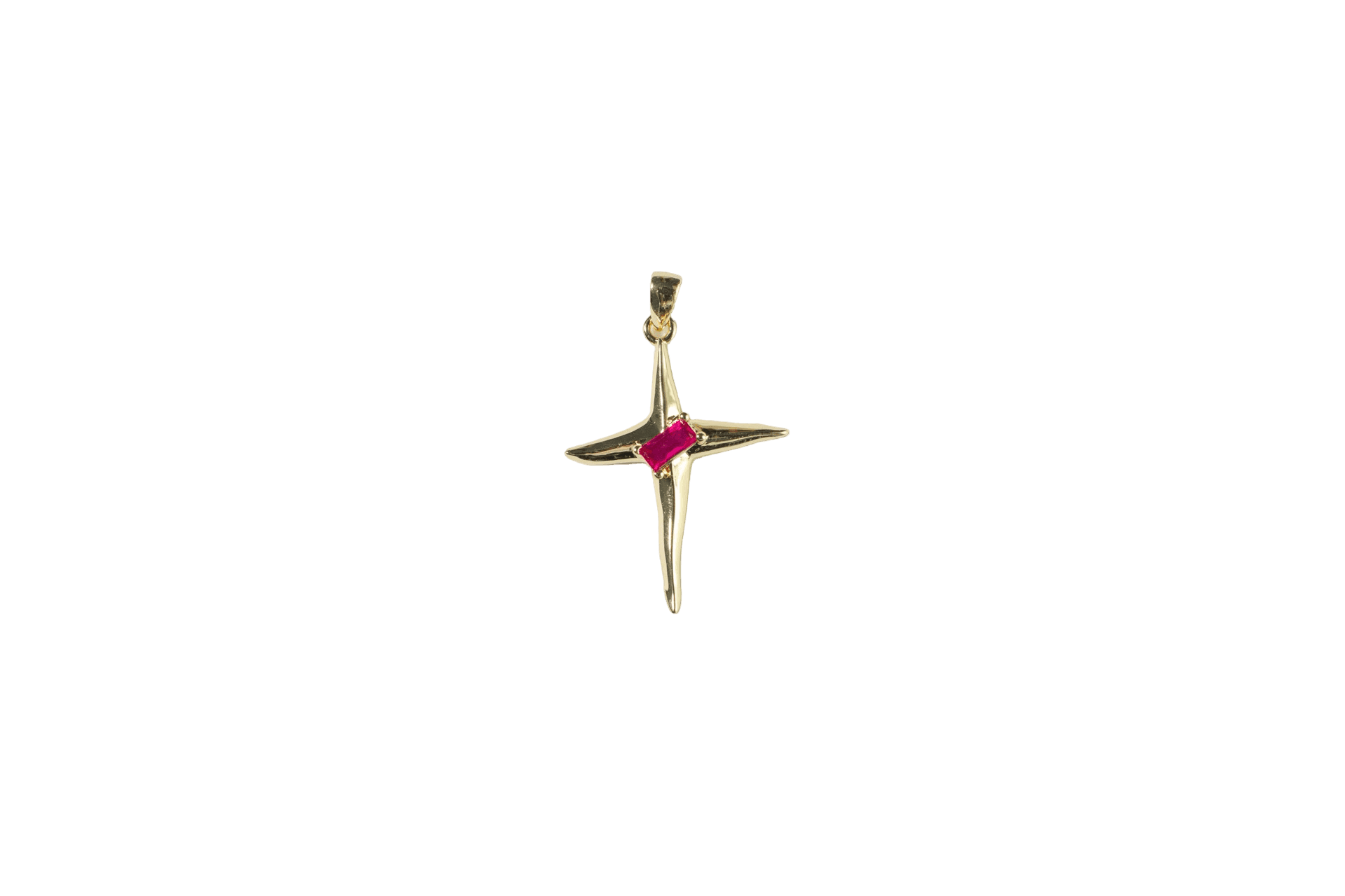Ruby Cross Pendant