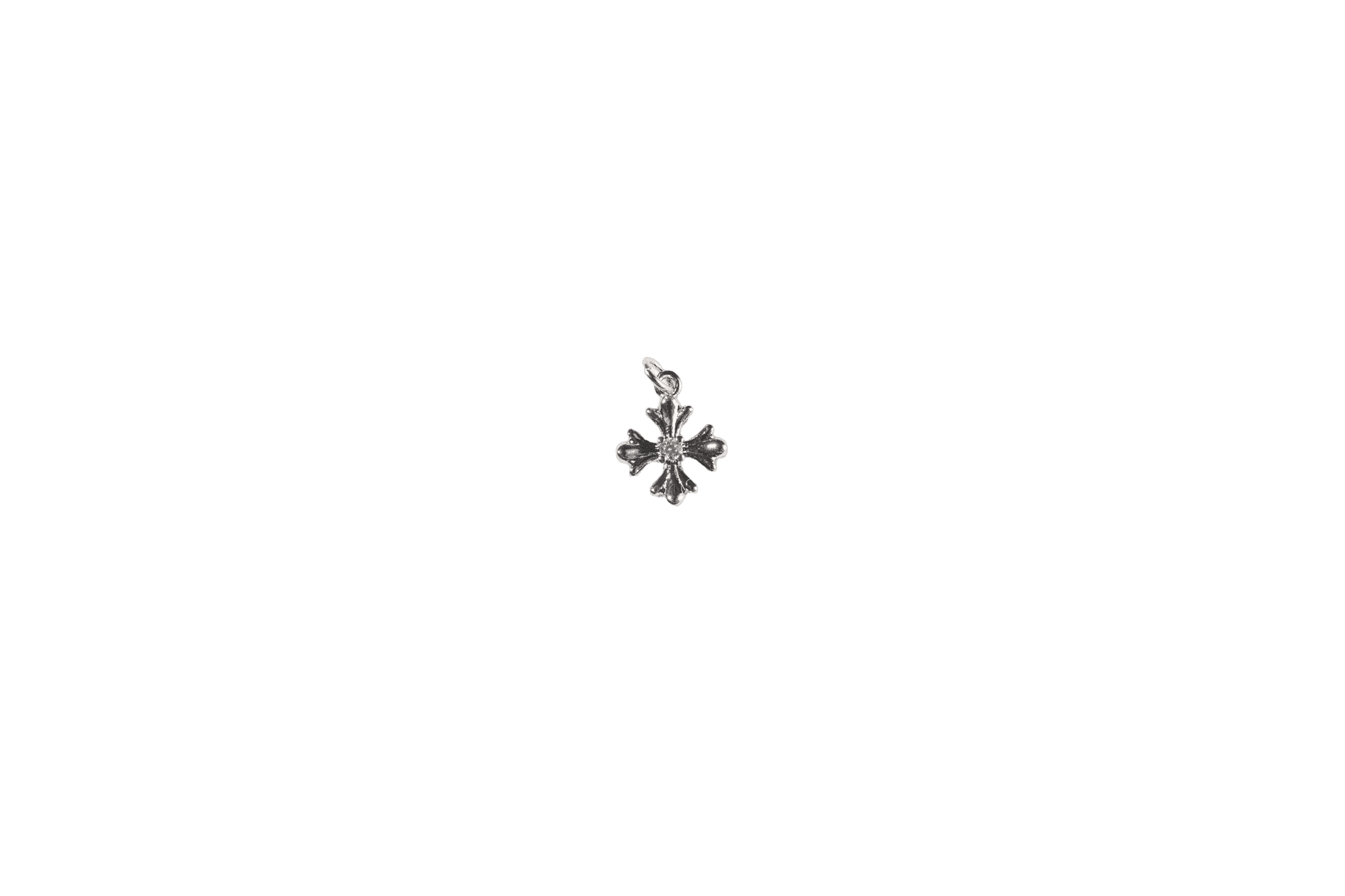 Elegant Floral Cross Charm