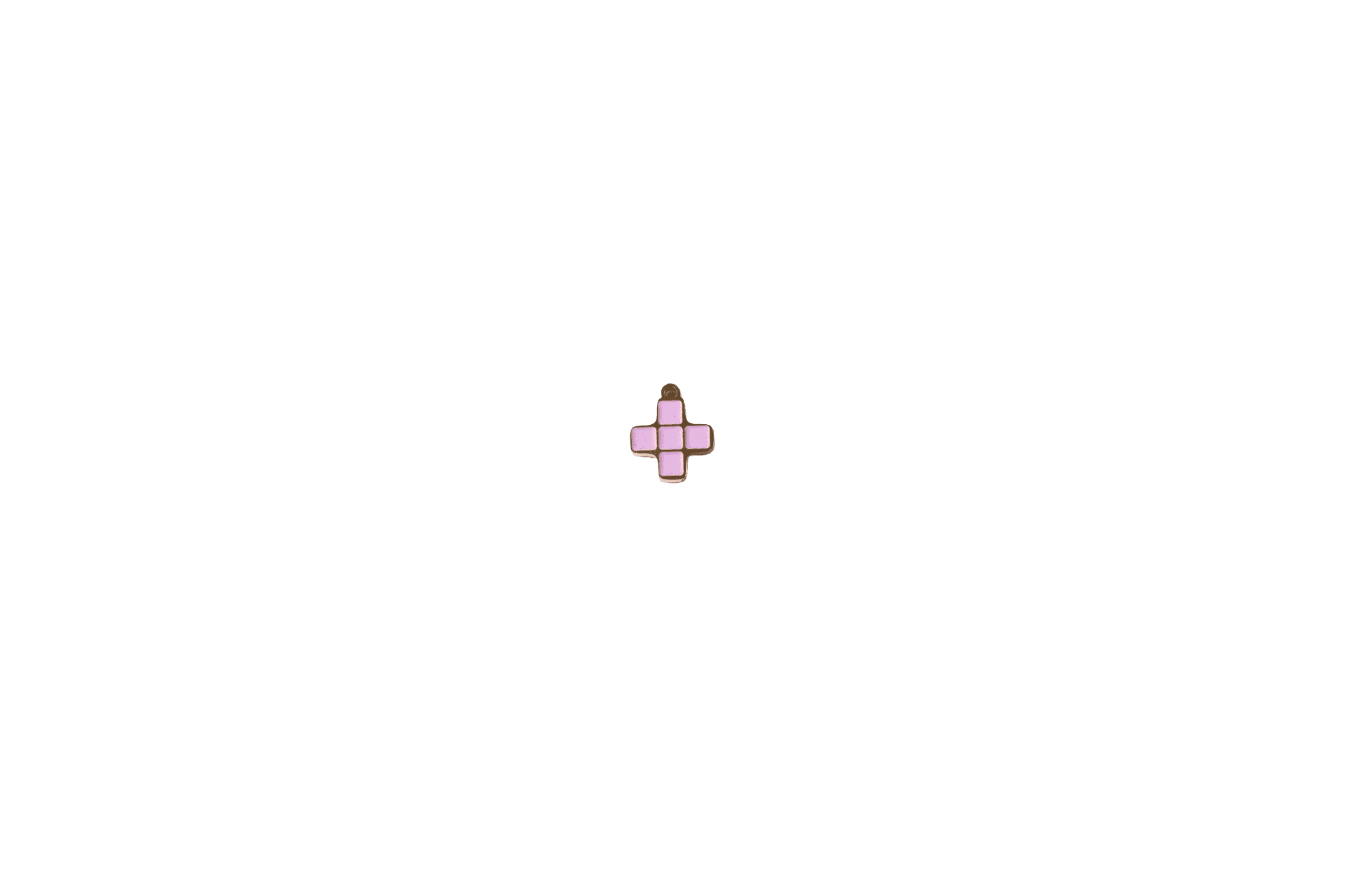 Pink Cross Charm
