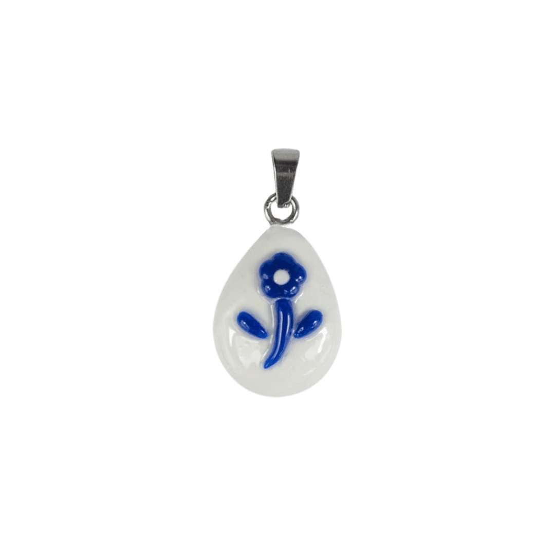 Floral Teardrop Charm
