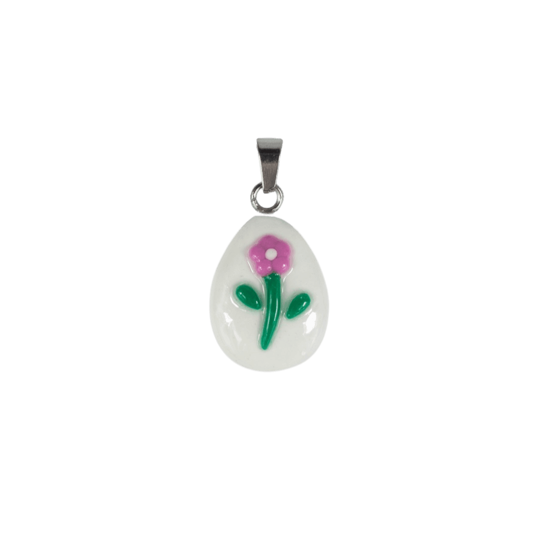 Enamel Flower Pendant