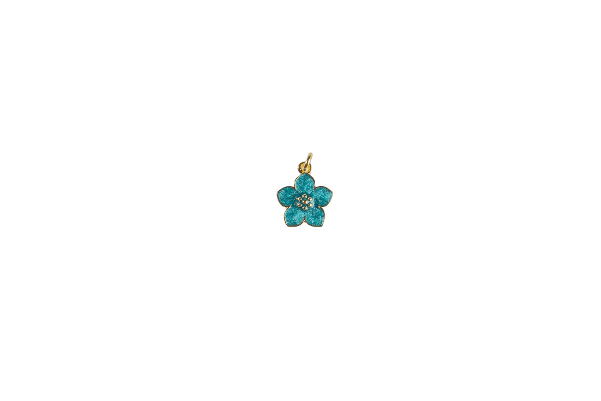 Turquoise Flower Charm