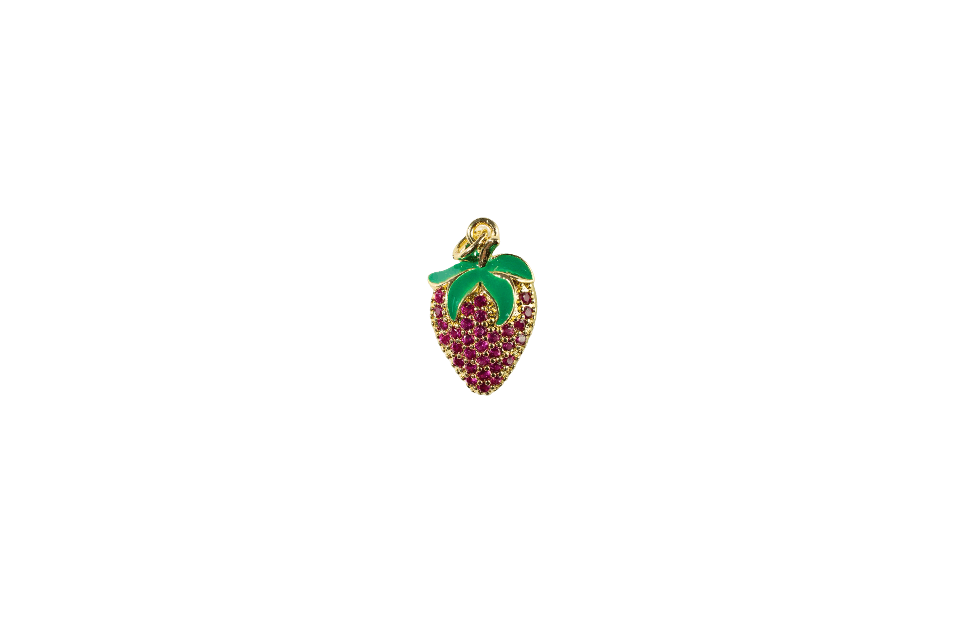 Strawberry Charm with Green Leaf