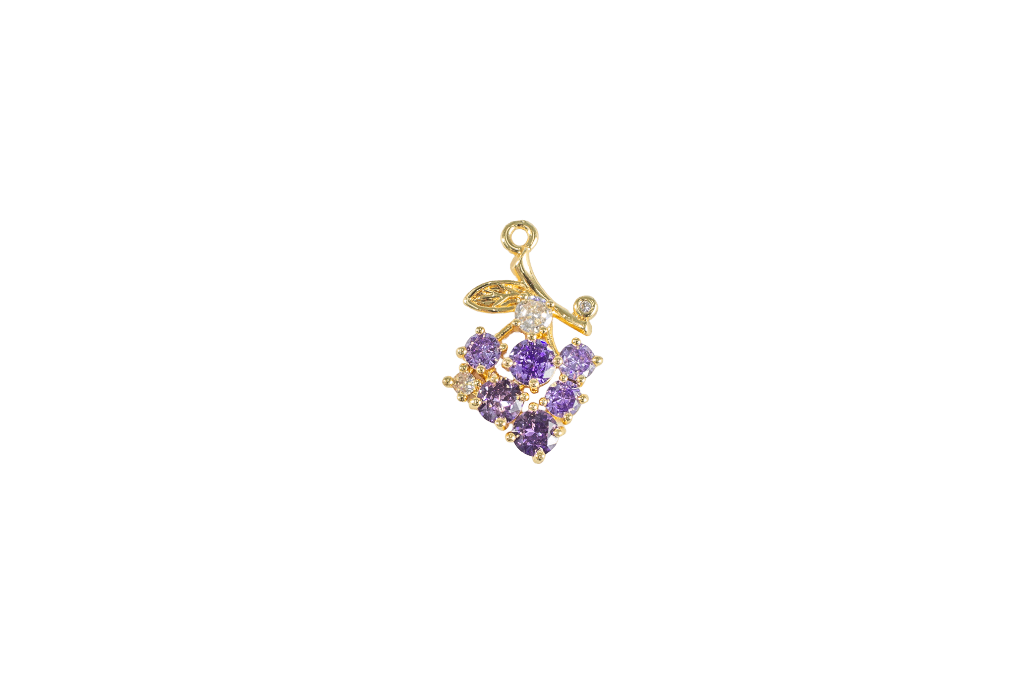 Violet Grape Cluster Charm