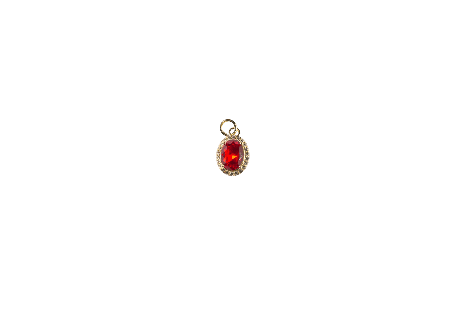 Elegant Red Gem Charm