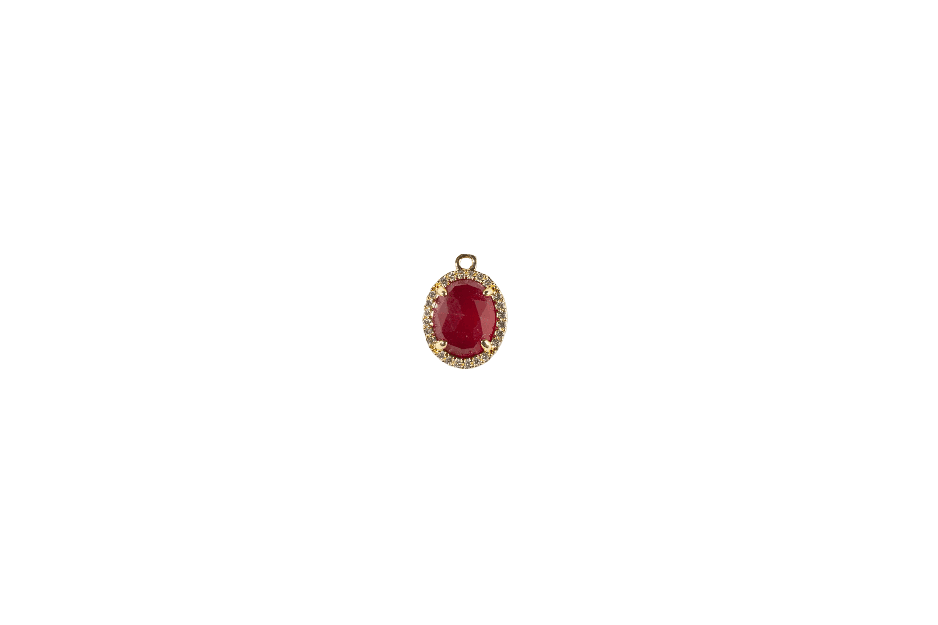 Elegant Red Gem Charm