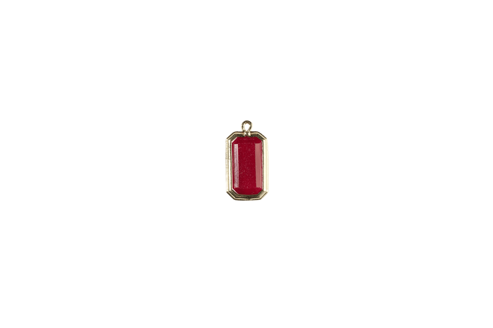 Red Octagonal Gem Pendant