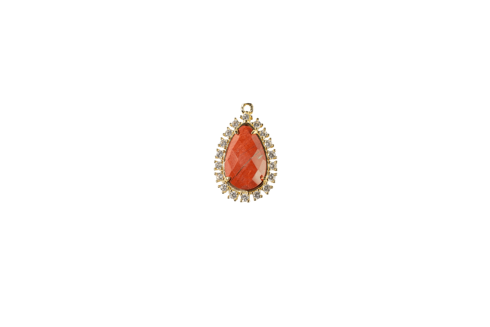 Teardrop Gemstone Charm
