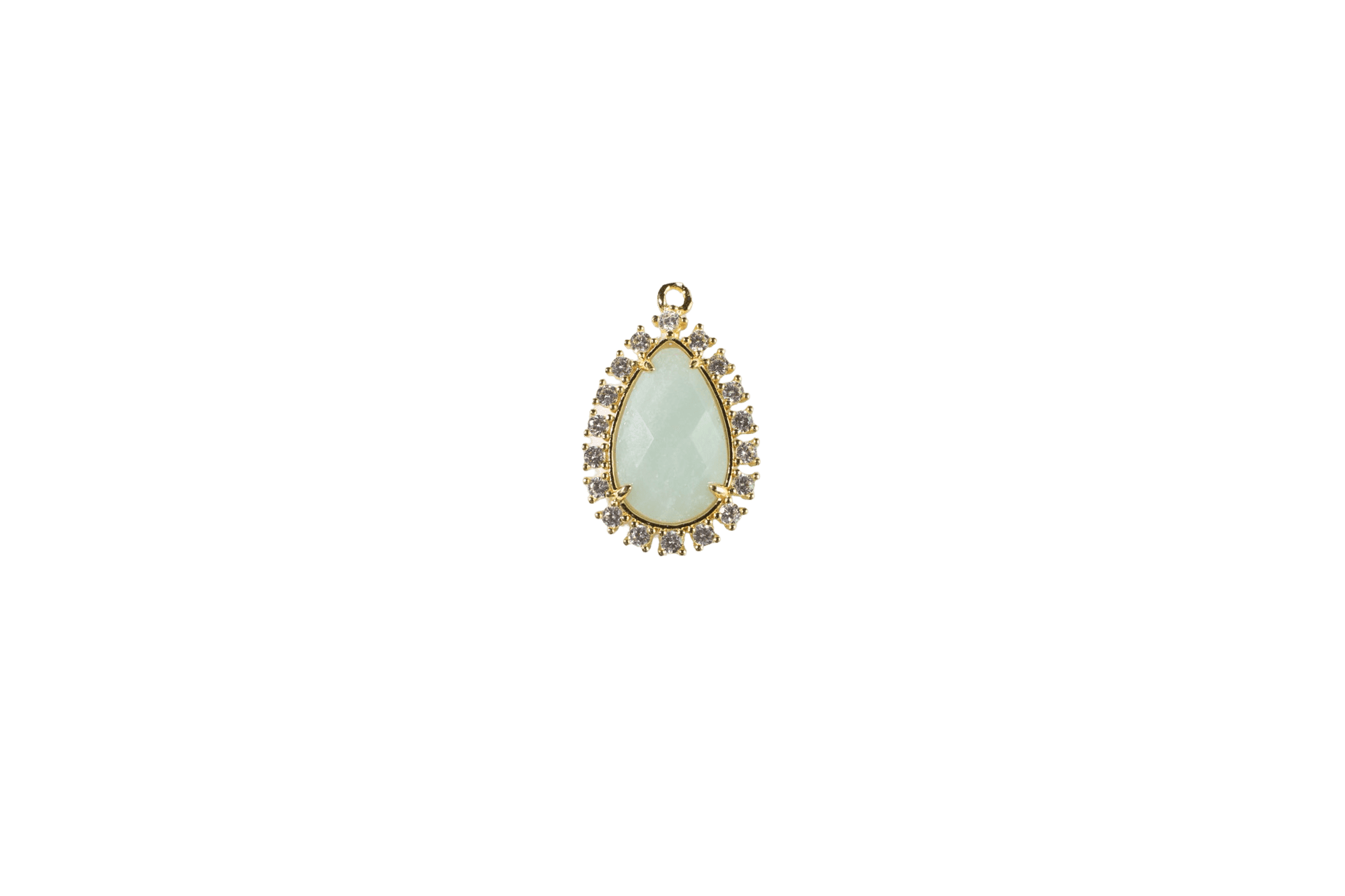 Teardrop Gemstone Charm