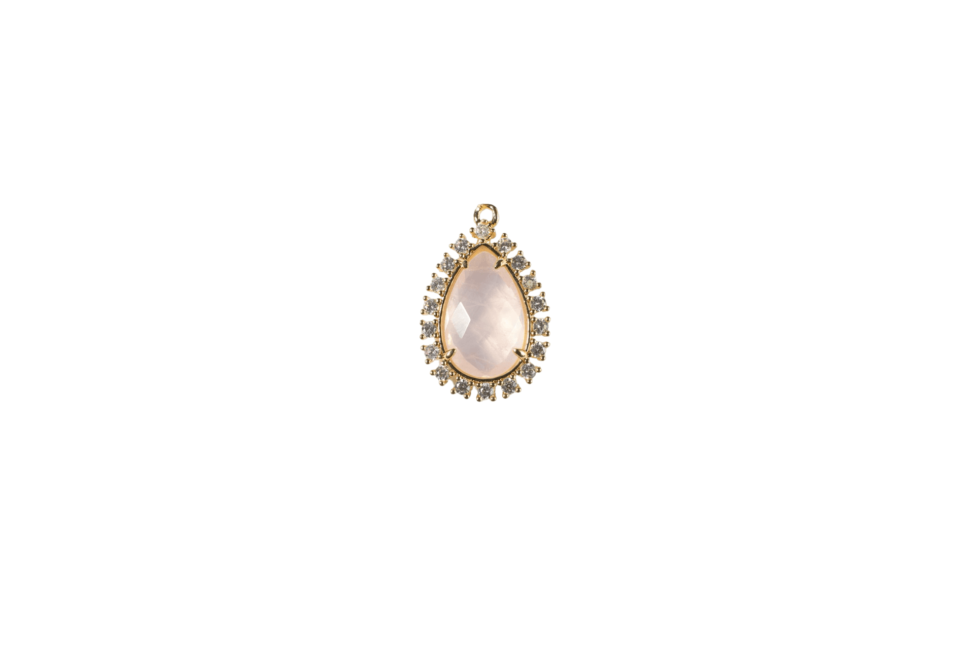 Pear-shaped Rose Quartz Pendant