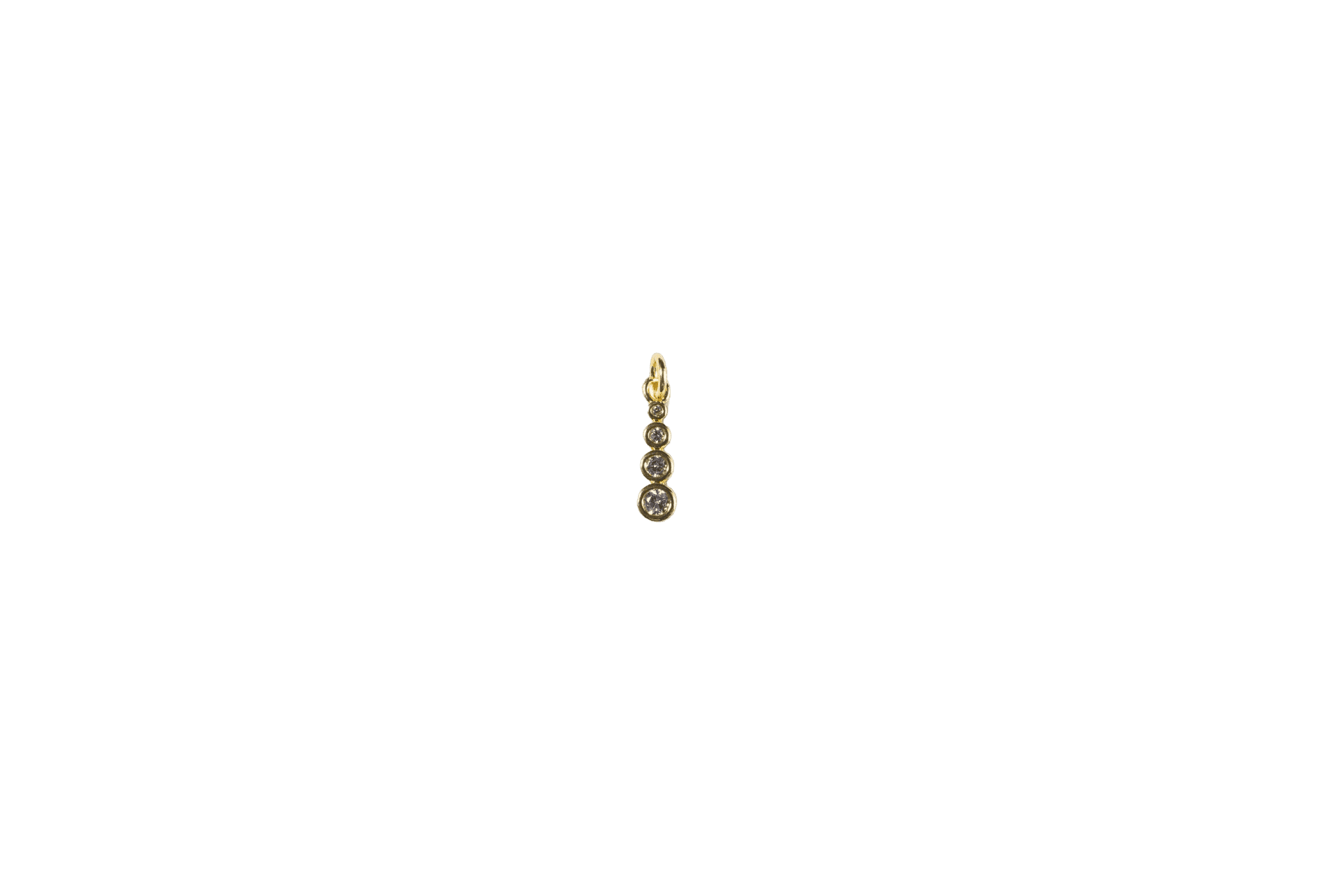Three Stone Drop Charm