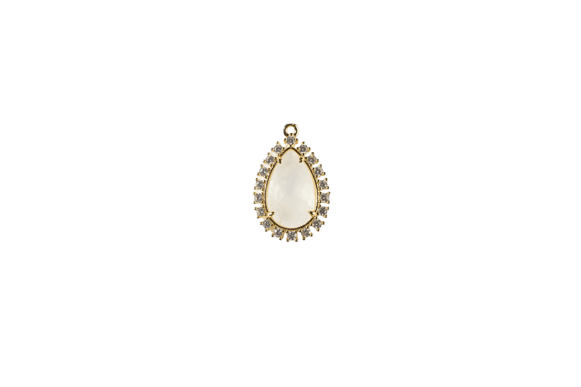 Pear Drop Pendant with Rhinestones