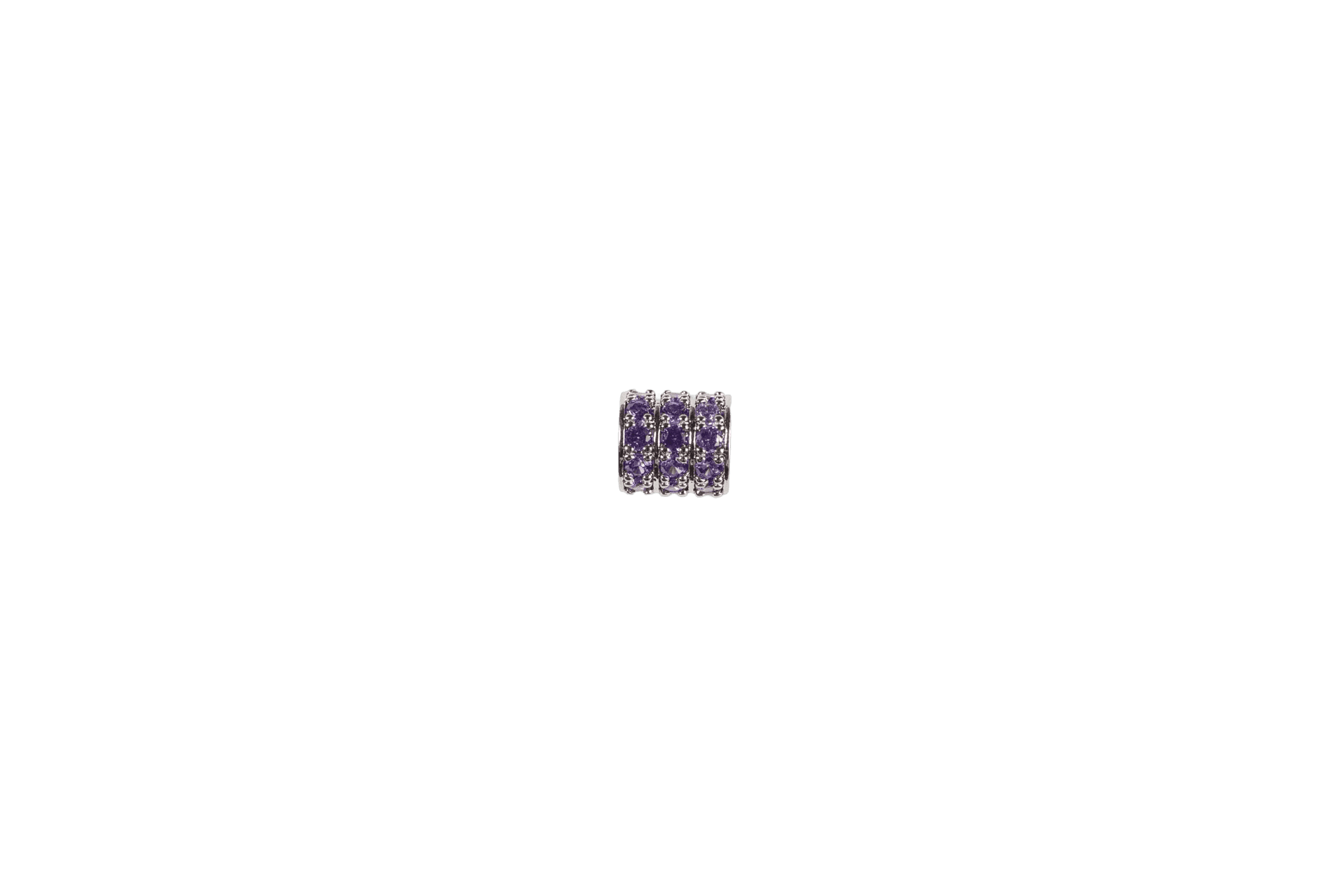 Purple Crystal Band Charm