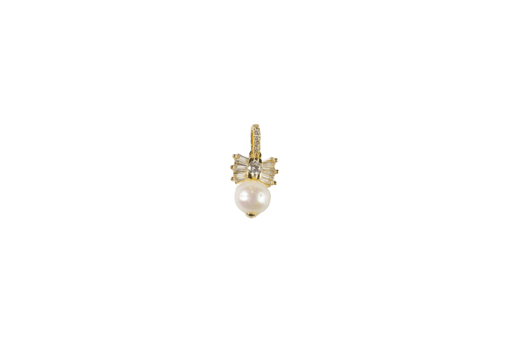 Elegant Pearl and Crystal Charm
