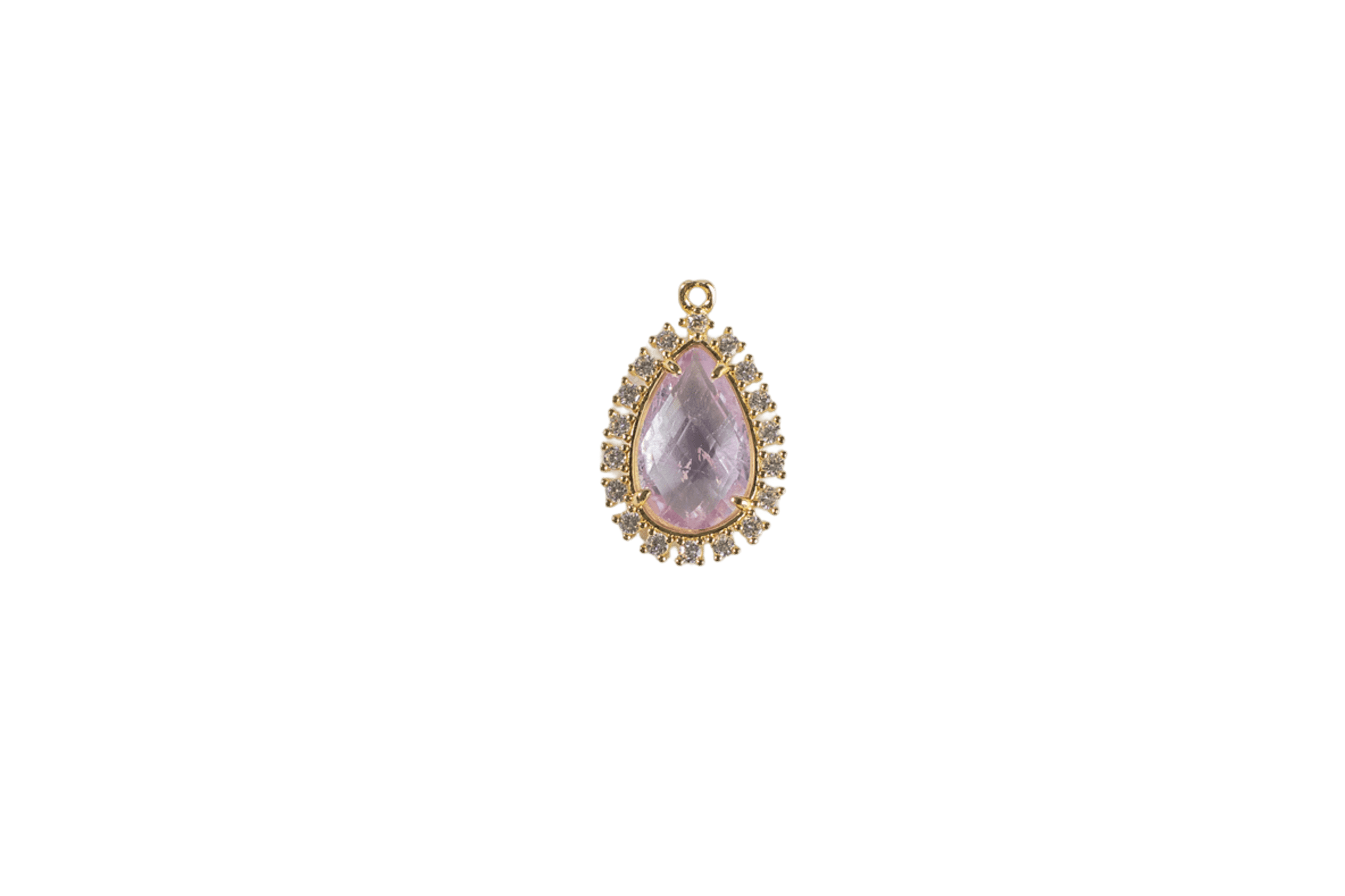 Teardrop Violet Gem Charm
