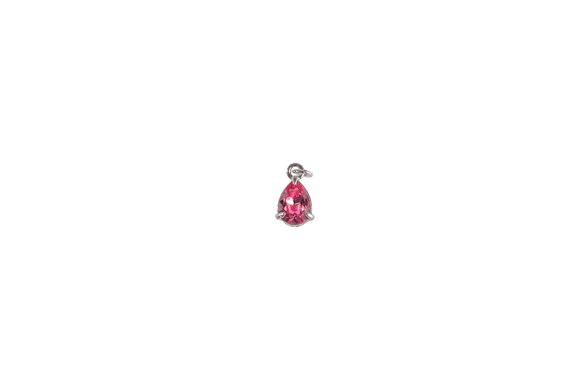 Pink Teardrop Gem Charm