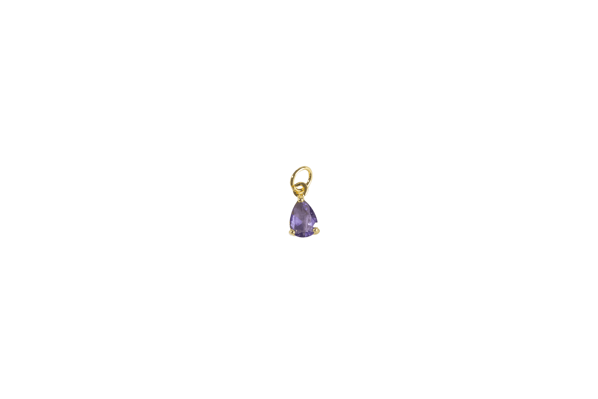Teardrop Amethyst Charm