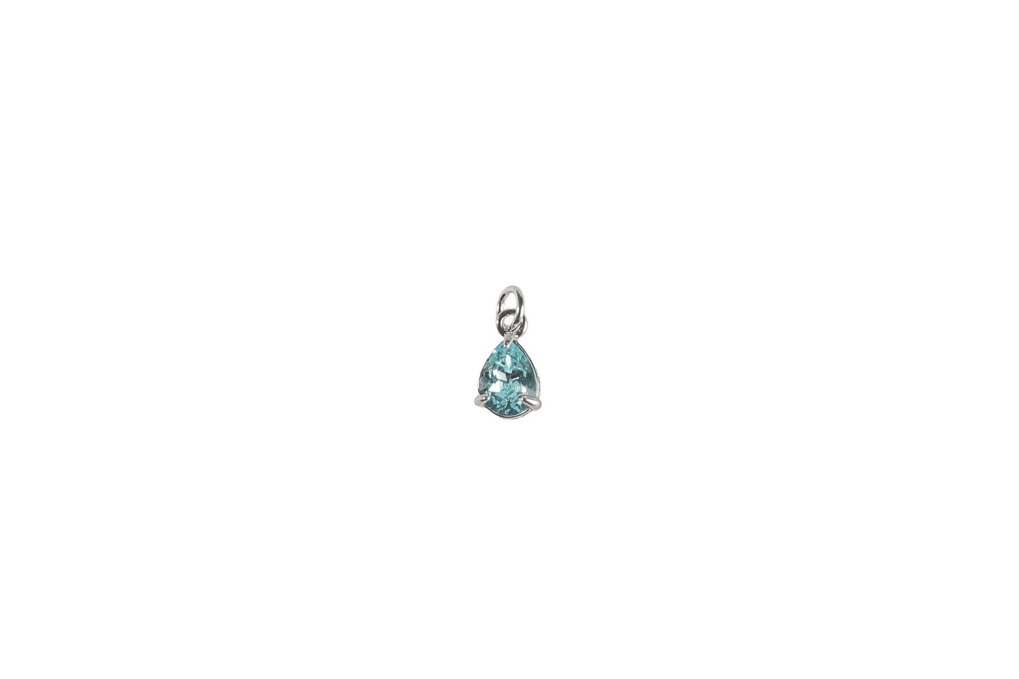Teardrop Aquamarine Charm