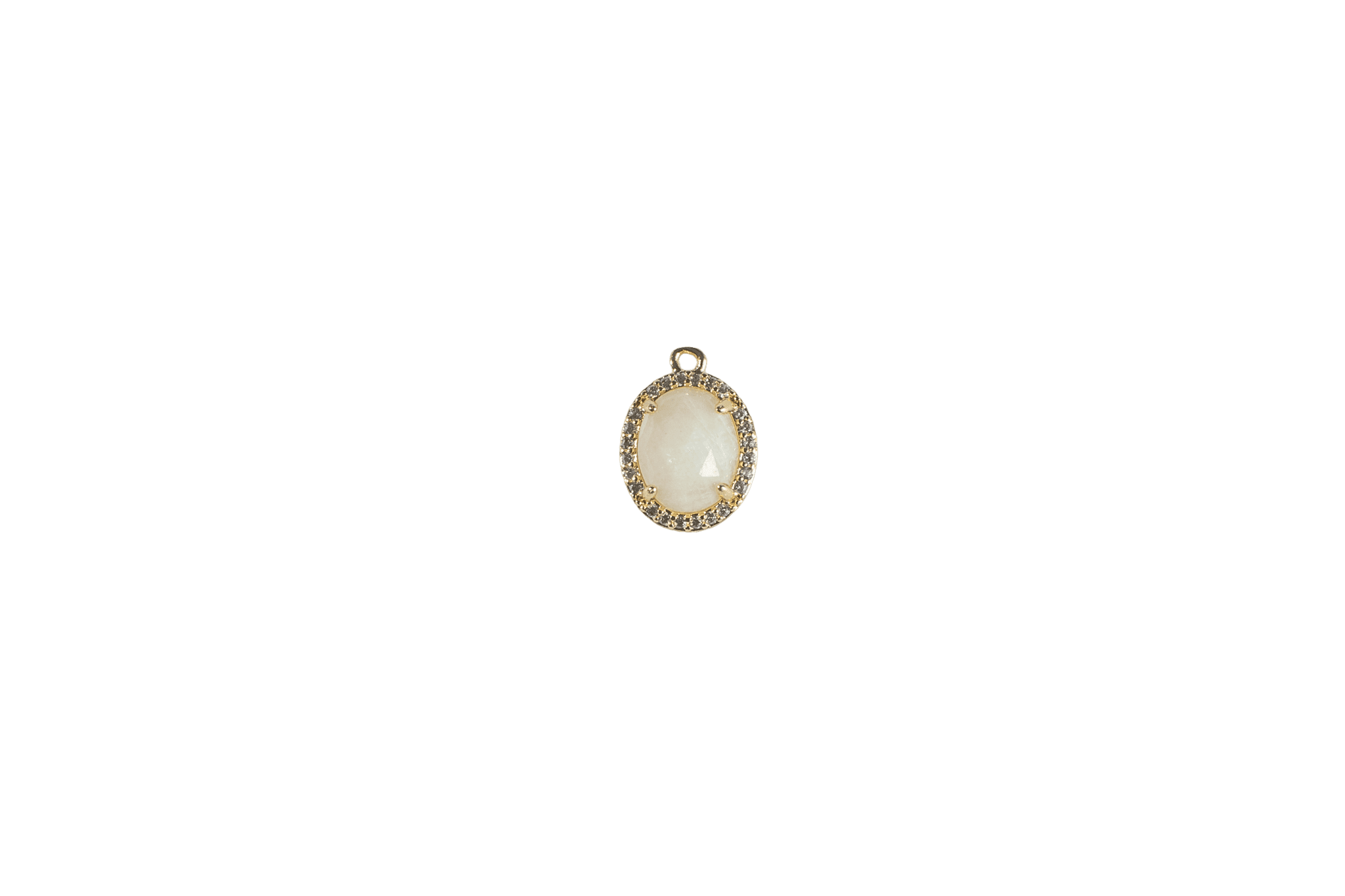 Oval Gemstone Charm