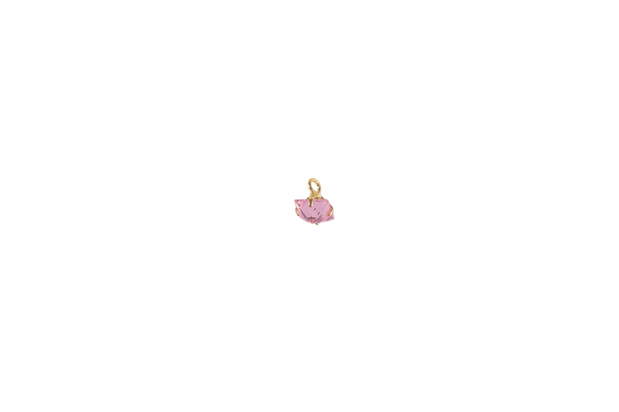 Pink Crystal Flower Charm