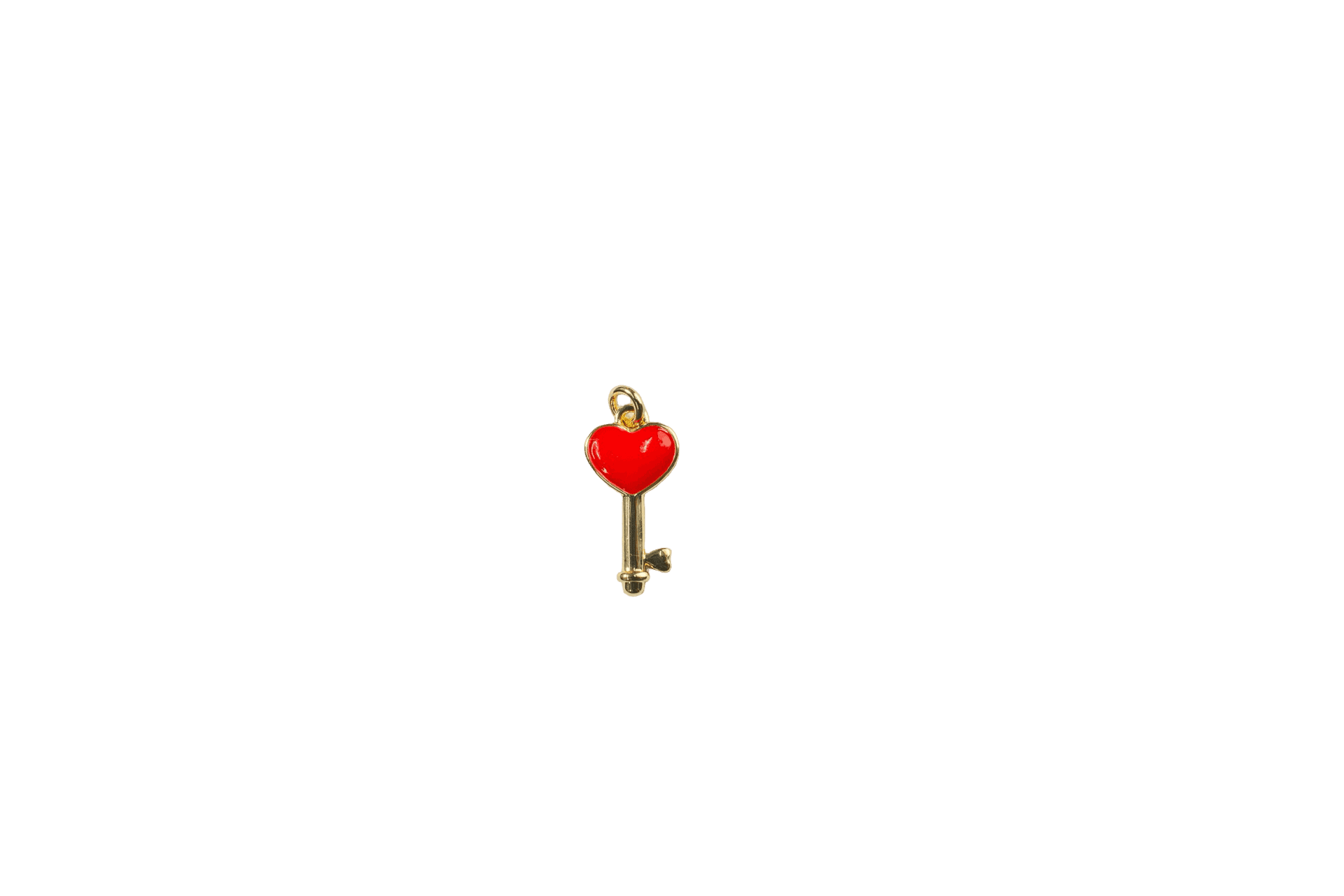 Heart Key Charm