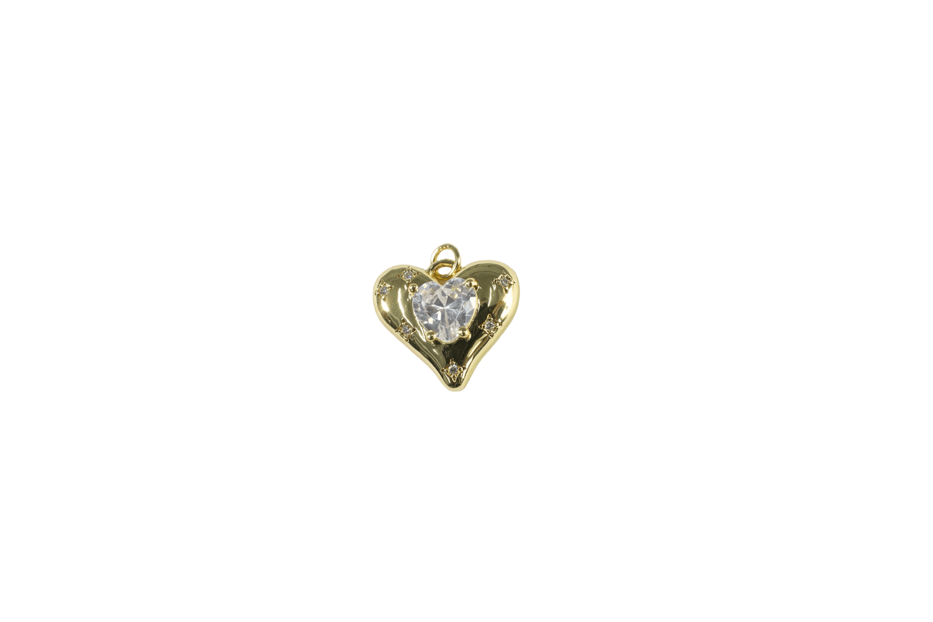 Heart Shaped Charm with Crystal