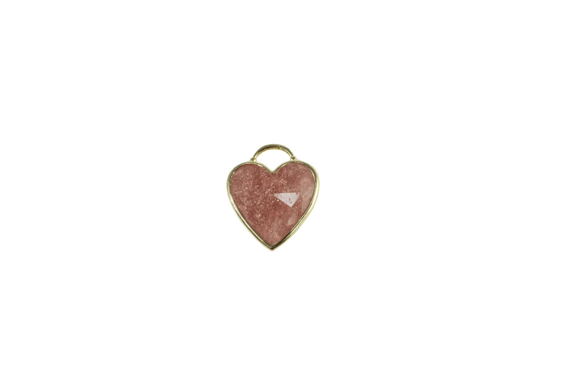 Heart-Shaped Gemstone Charm