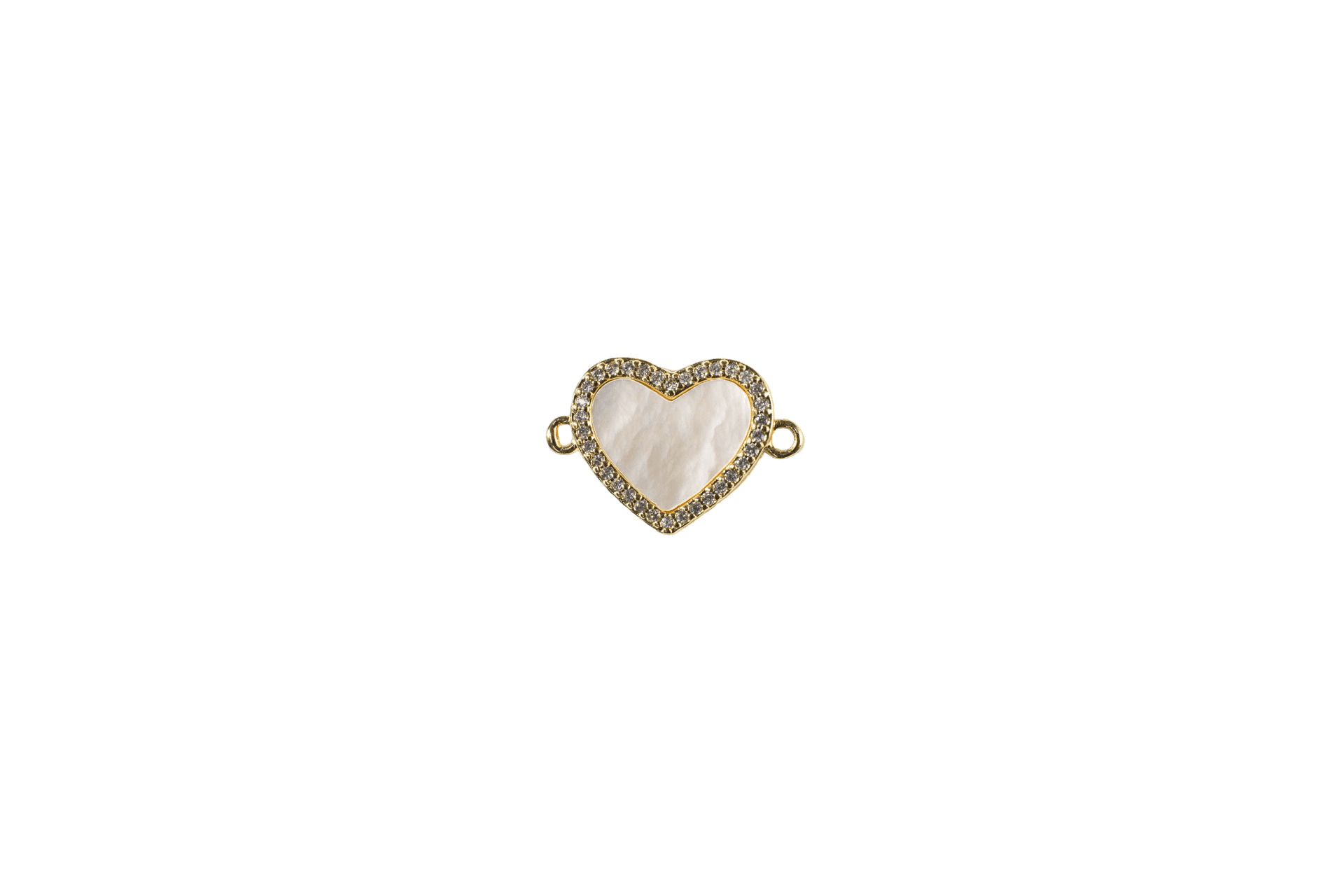 Heart Charm with Rhinestones