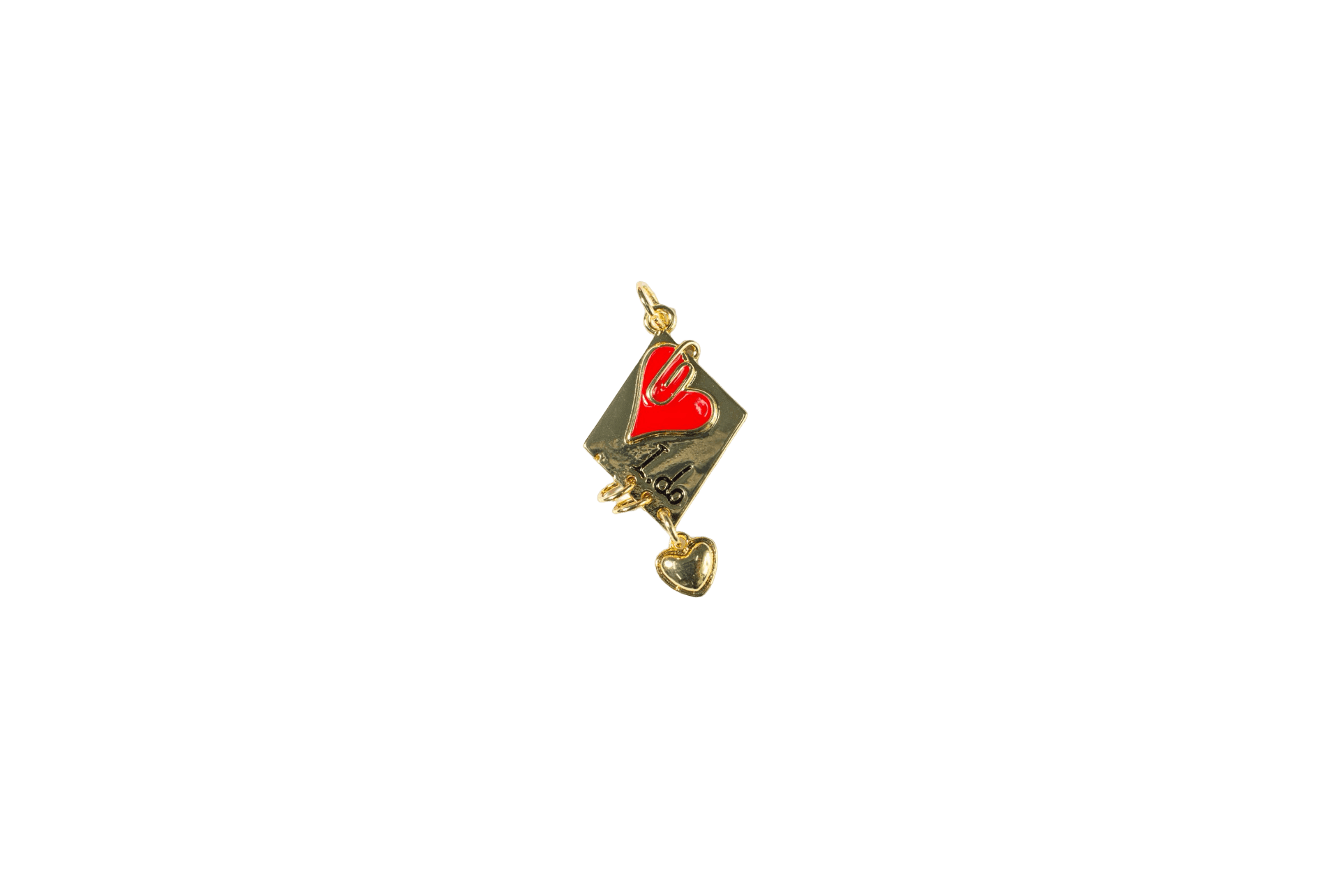 Heart and Love Letter Charm