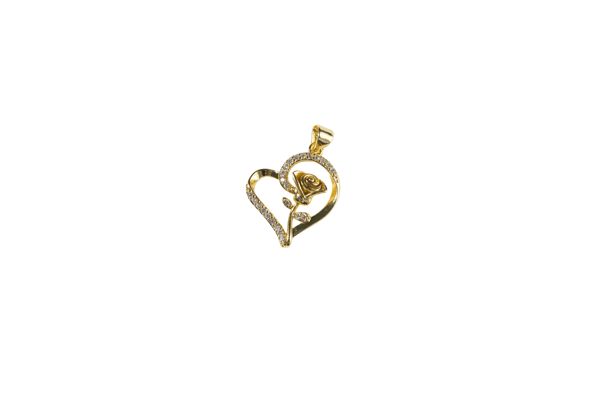 Heart and Rose Pendant
