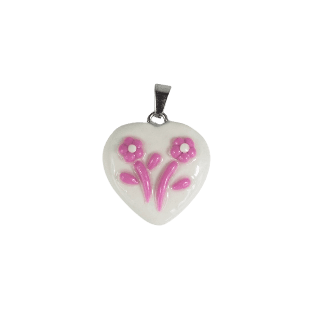 Floral Heart Charm