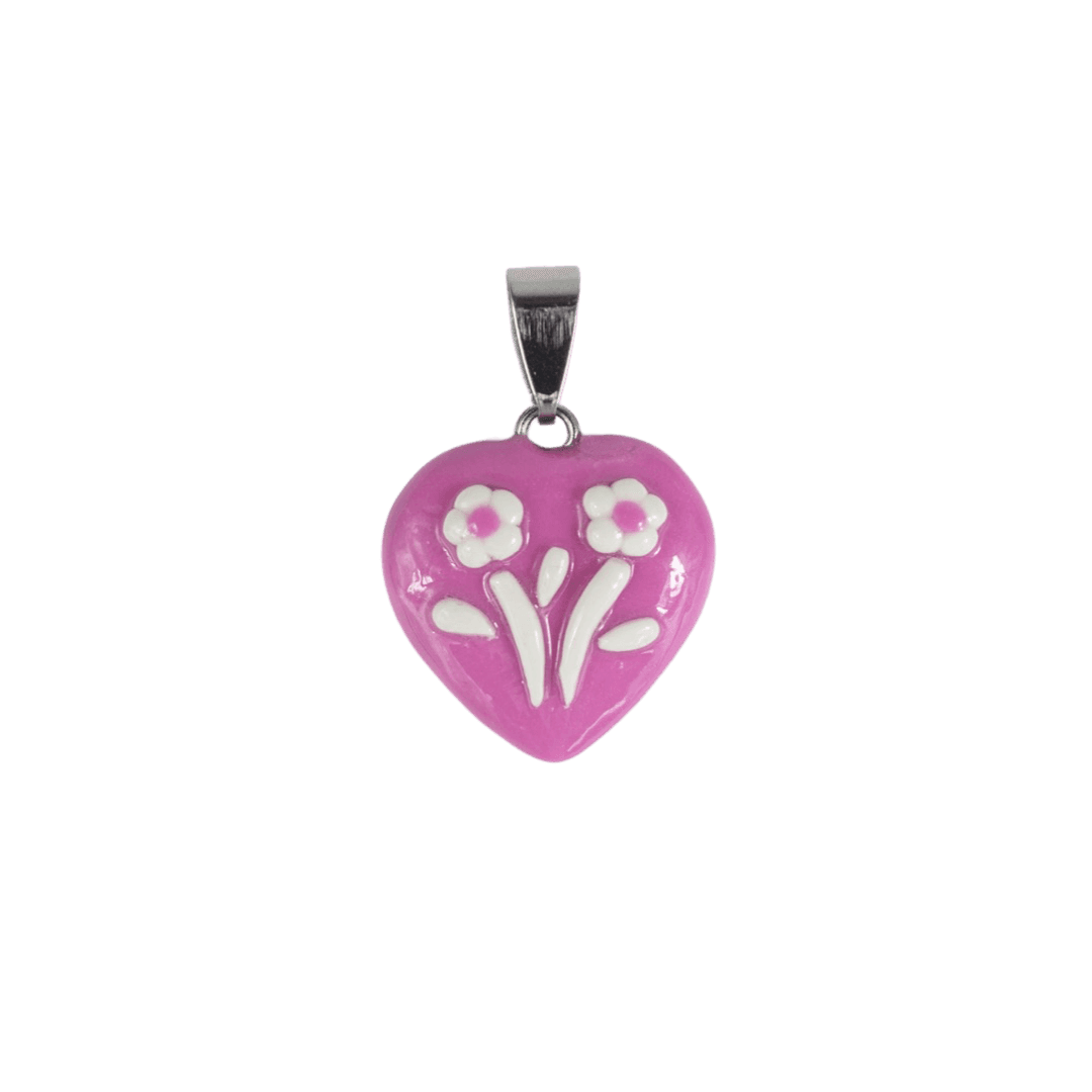 Floral Heart Charm
