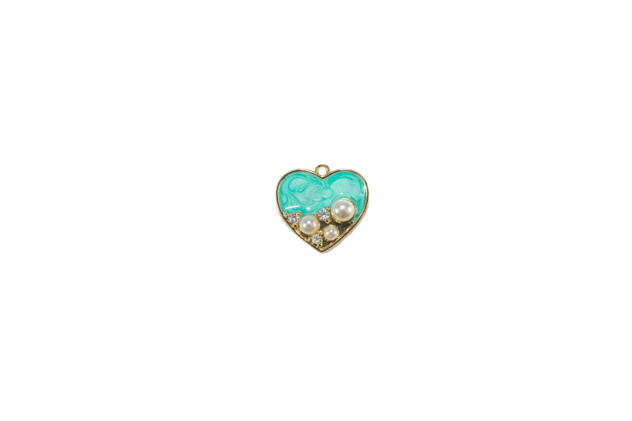 Heart Charm with Pearls