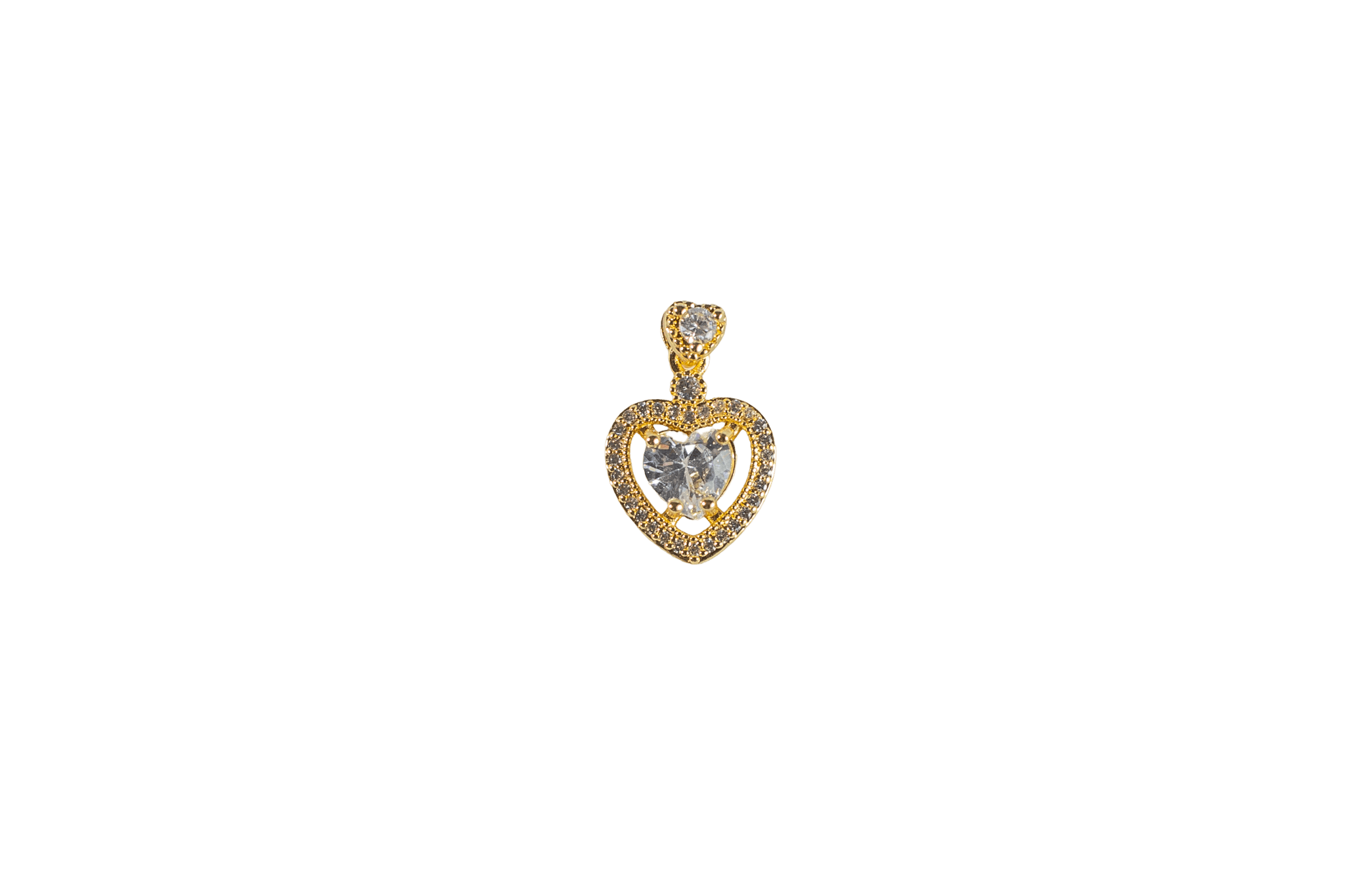 Heart-Shaped Crystal Pendant