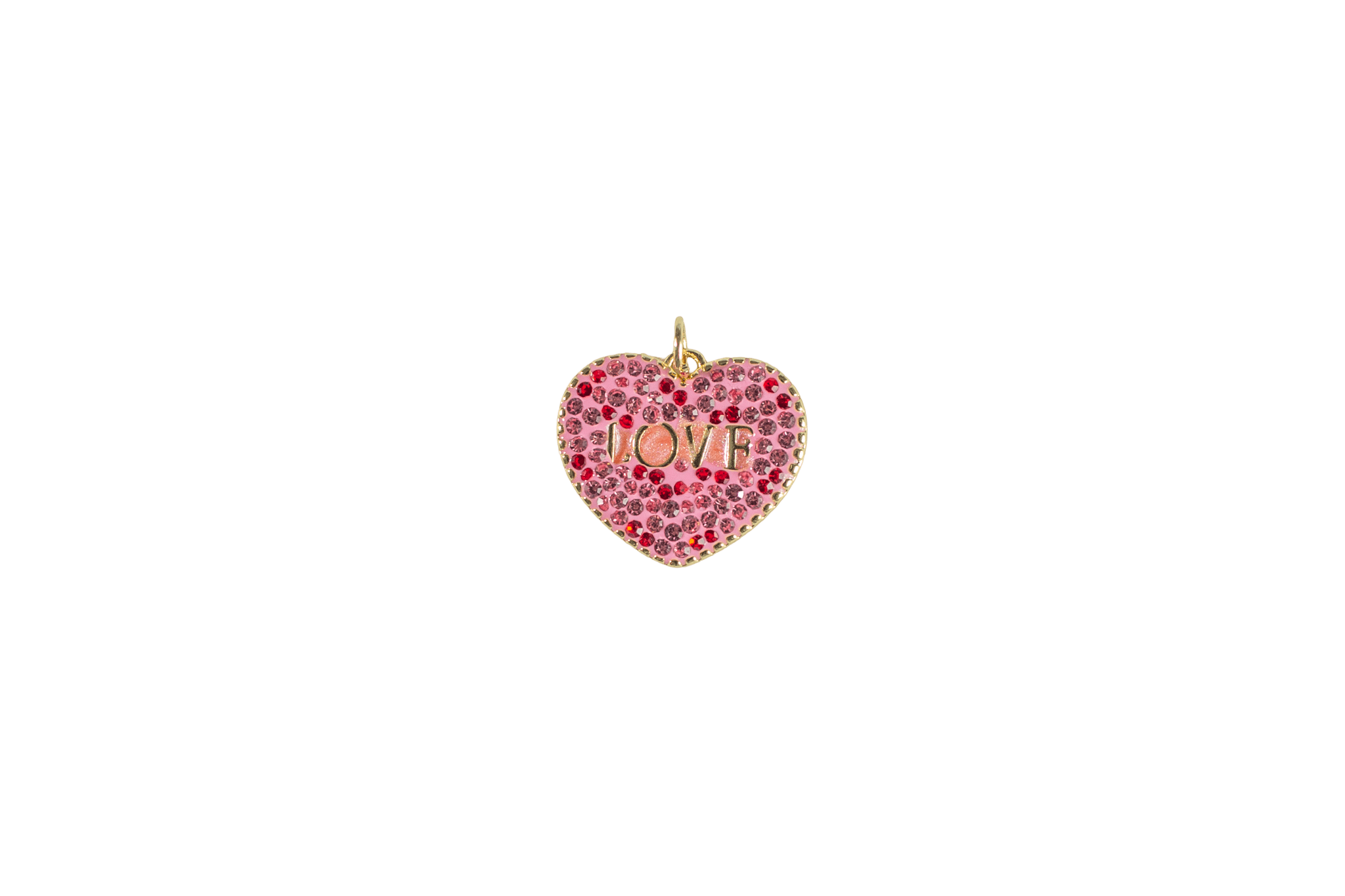 Sparkling Love Heart Charm
