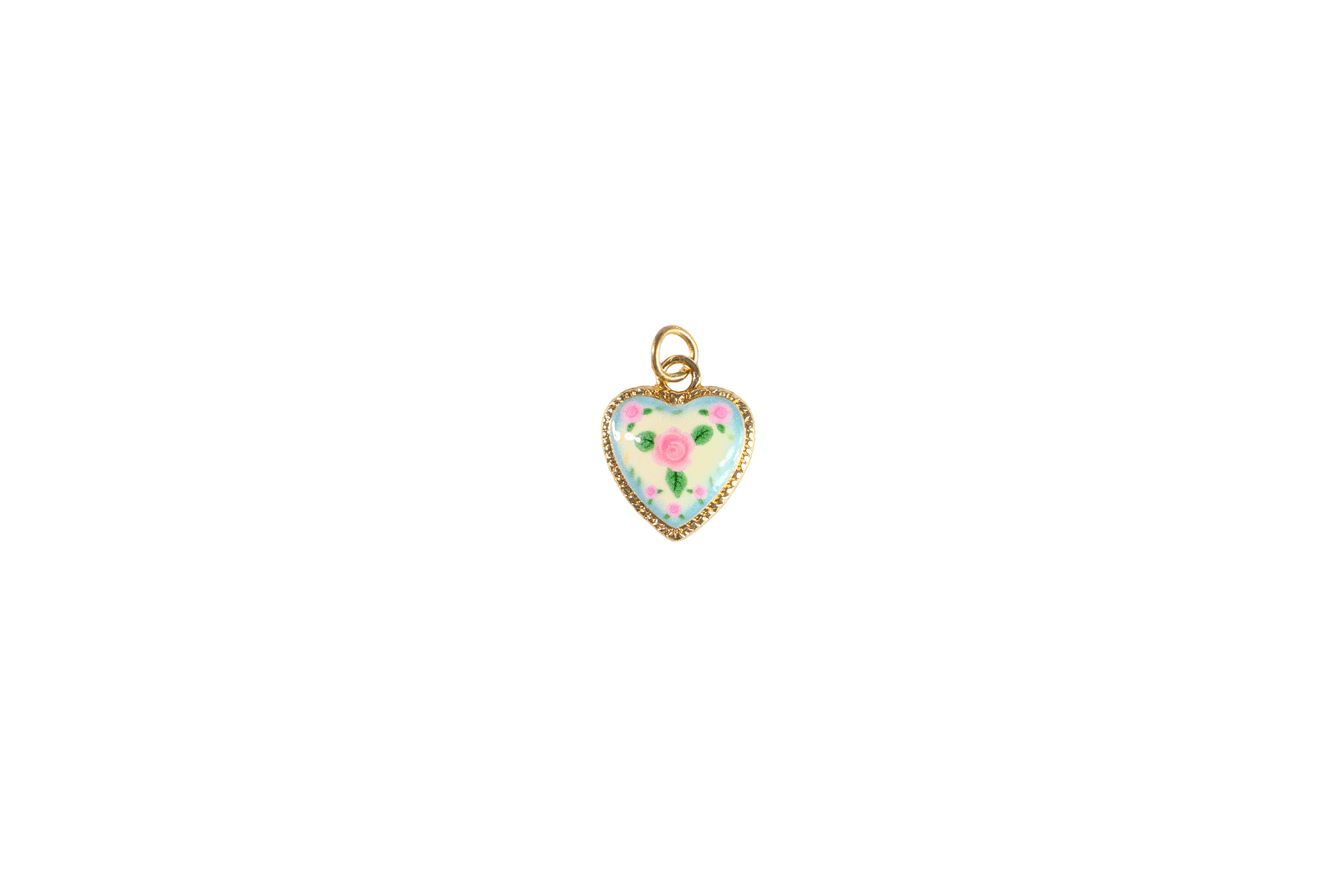 Floral Heart Charm