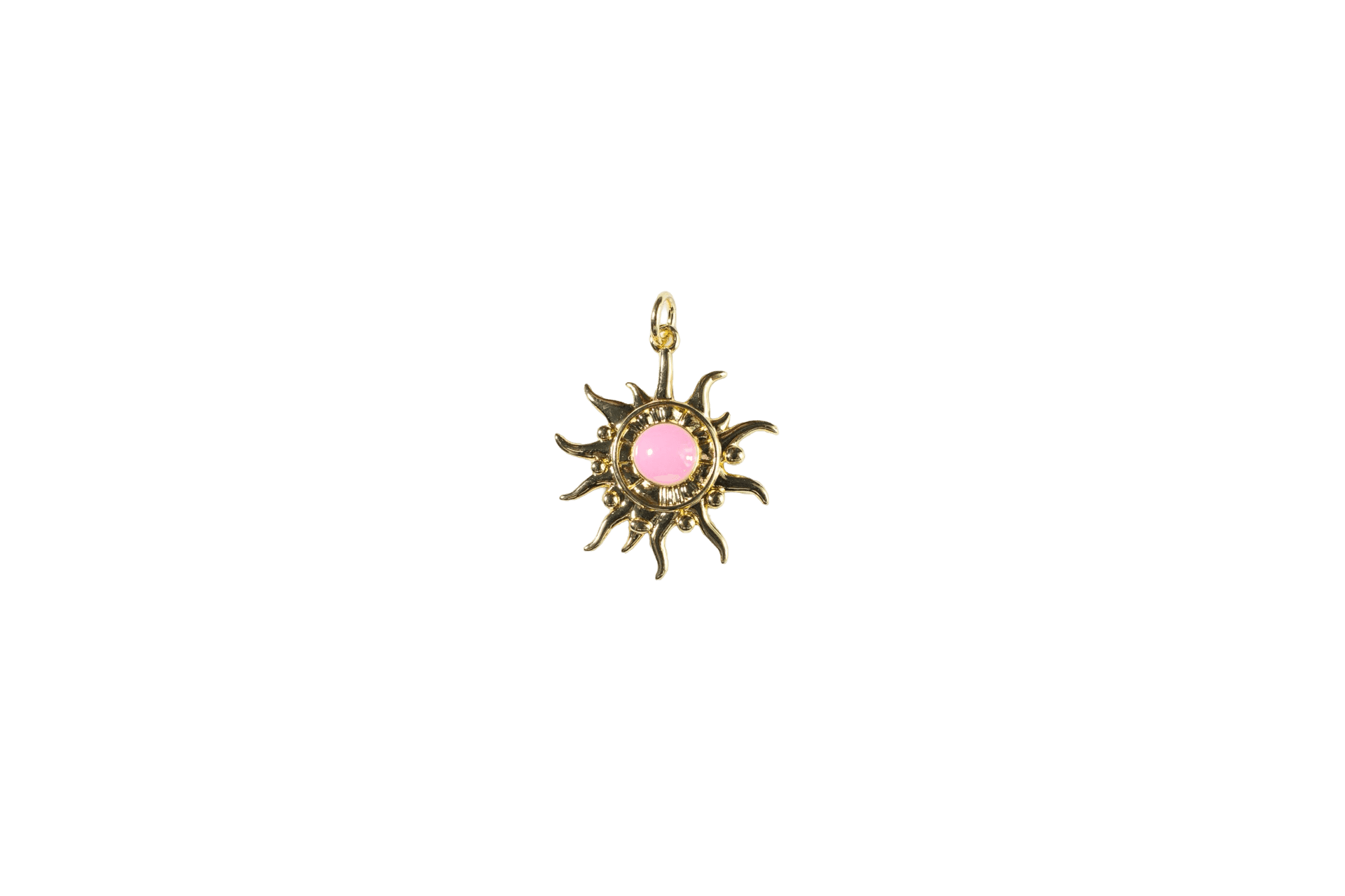 Sun Charm with Pink Center