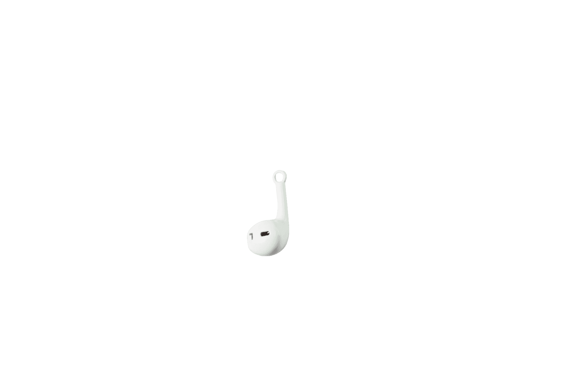 White Wireless Earbud Charm